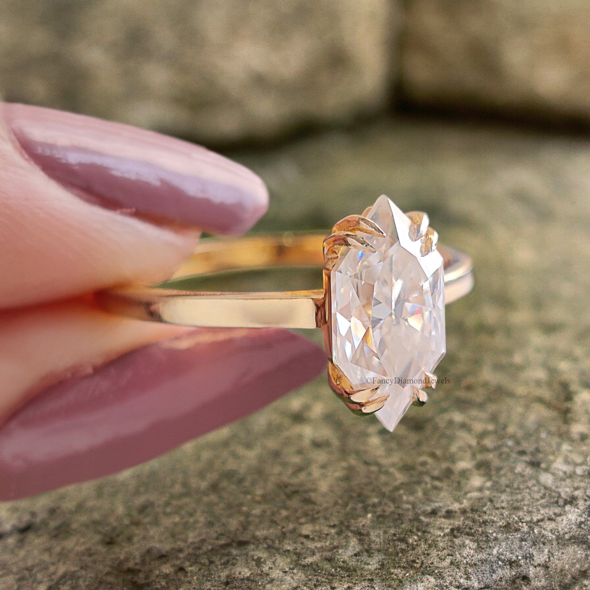 1.20 CT Dutch Marquise Engagement Ring Colorless Moissanite Ring Pointed Claw Wedding Ring Antique Marquise Handmade Ring Gift For Her FD196