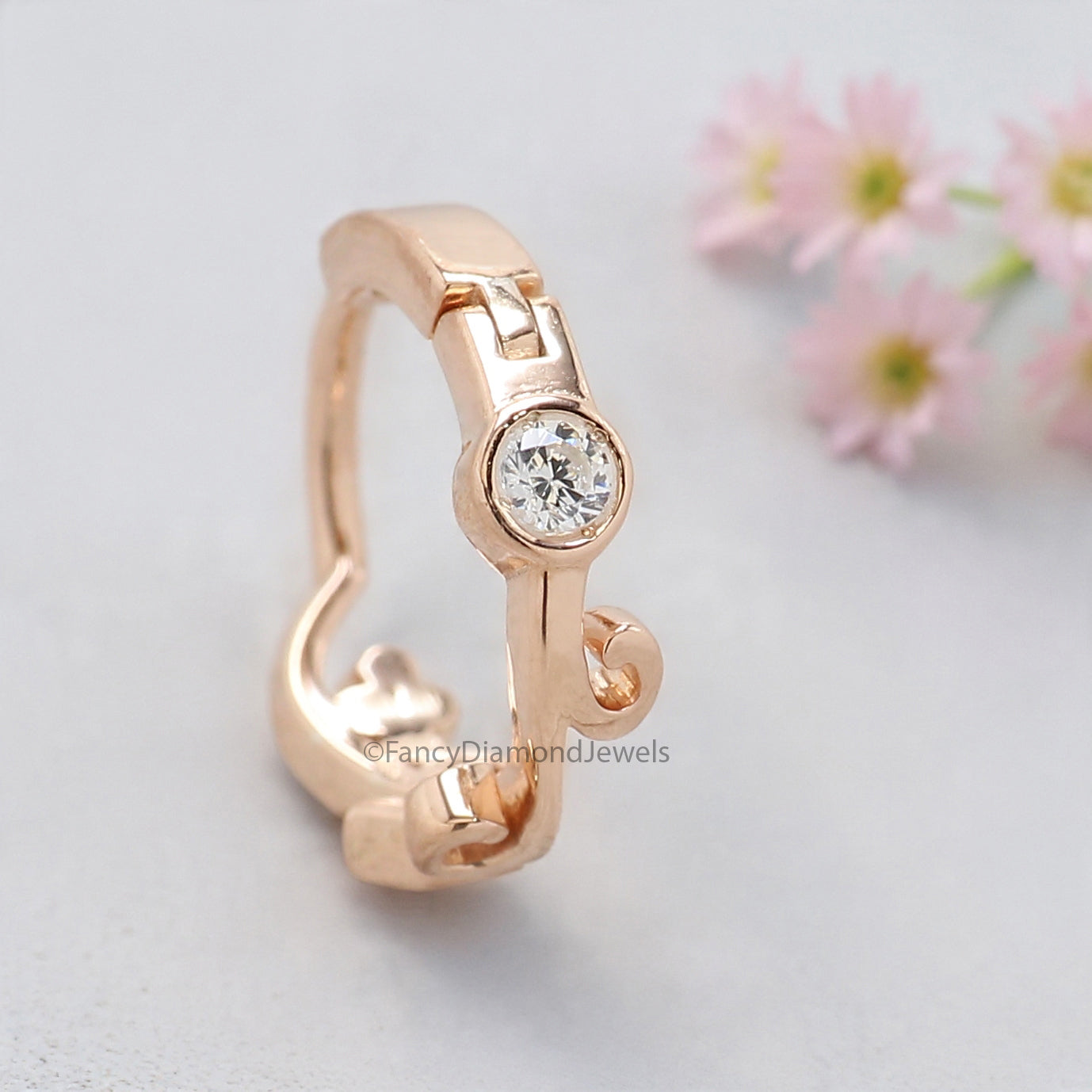 Dainty Nose Hoop Unique Jewelry Silver Nose Ring Silver Leaf Nose Ring Nose Piercing Boho Nose Hoop Nature Jewelry Pierced Nose FD488