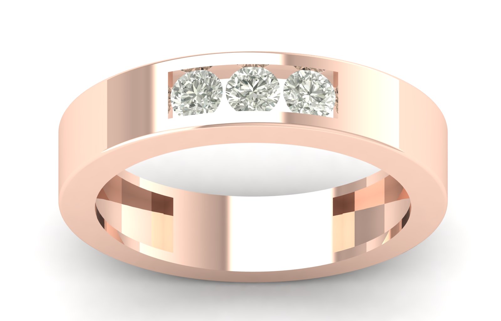 Unique Band 0.30 TW Channel Setting Band Round Cut Lab Grown Diamond Band Engagement Band Bridal Wedding Band PR618