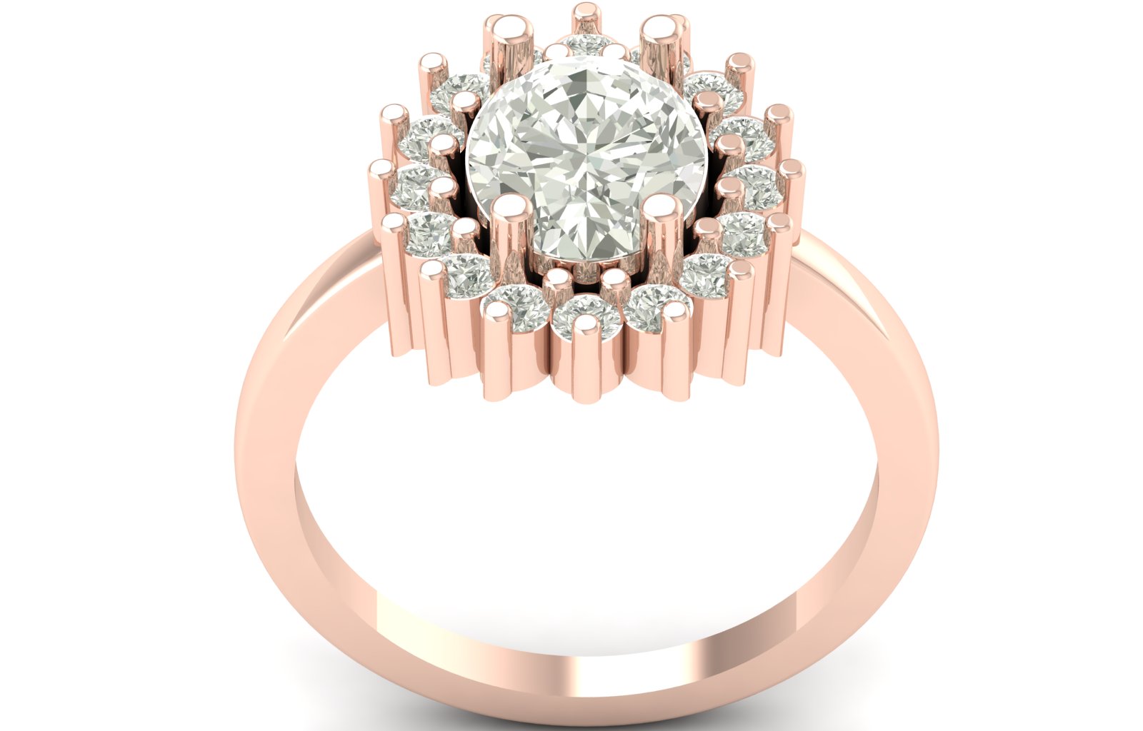 2.15 TW Prong Setting Oval Cut Lab Grown Diamond Ring Ladies Cluster Unique Engagement Ring Wedding Ring PR632