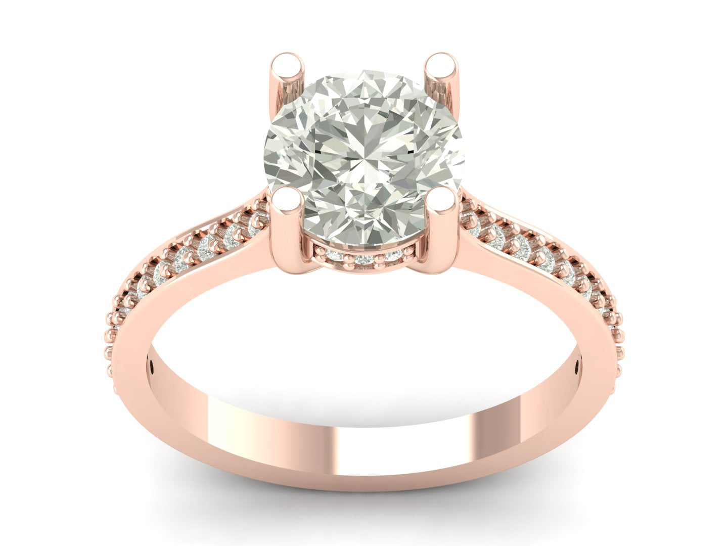 2.13 TW Solitaire Round Cut Lab Grown Diamond Ring Ladies Cluster Unique Engagement Ring Wedding Ring PR594