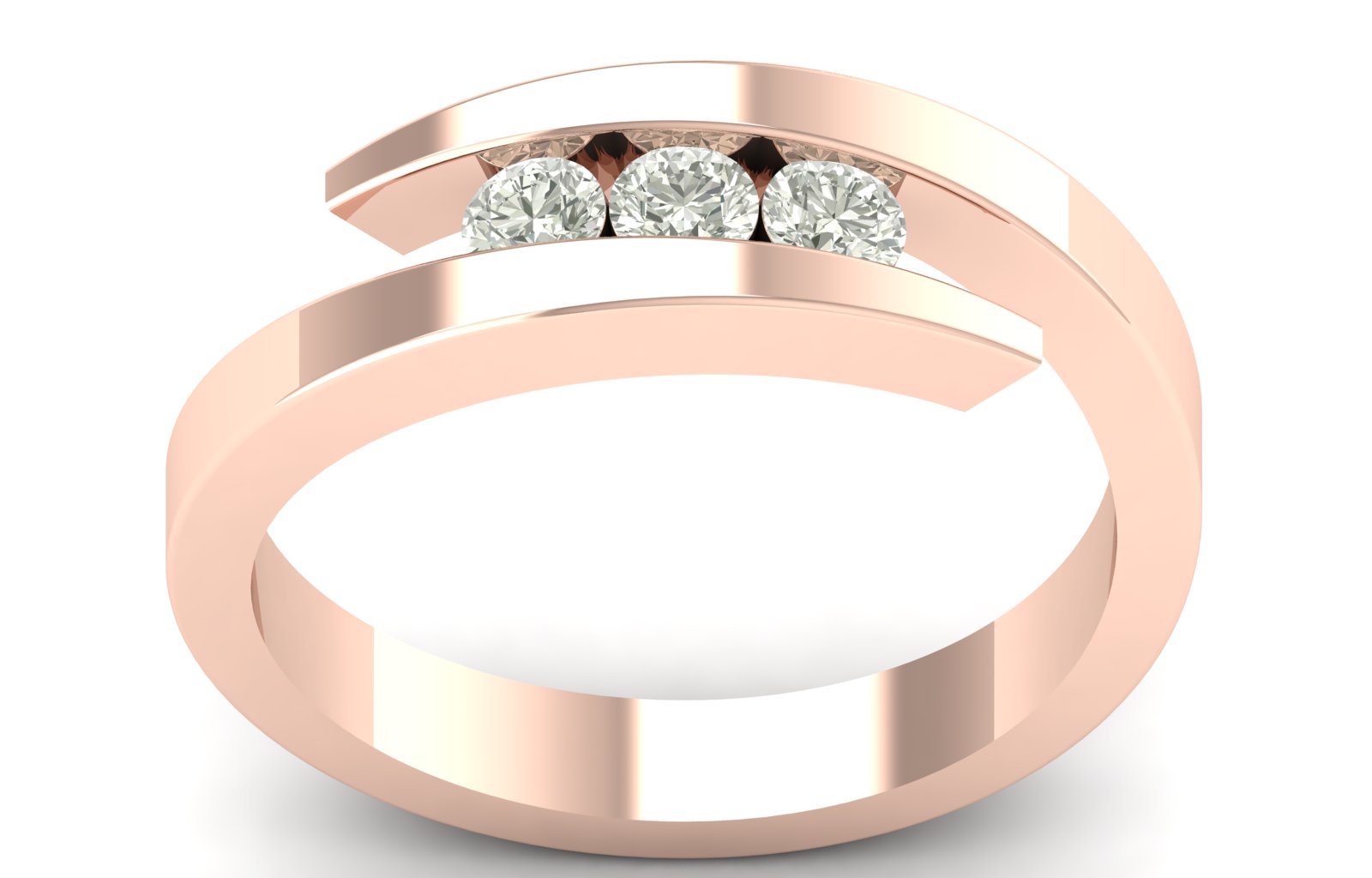 0.30 TW Bypass Design With Round Cut Lab Grown Diamond Ring Wedding ring Engagement ring PR625