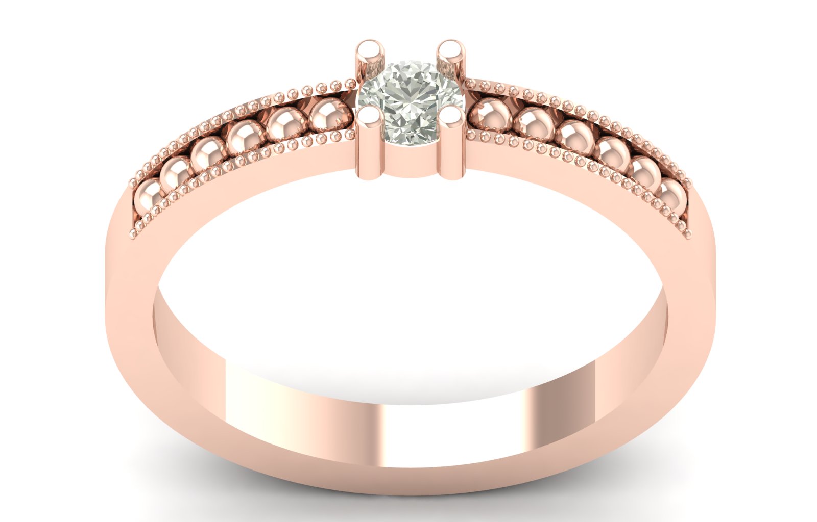 Unique Design 0.16 TW Classic Solitaire Diamond Ring Round Cut Lab Grown Diamond Ring Engagement Ring Bridal Wedding Ring PR634