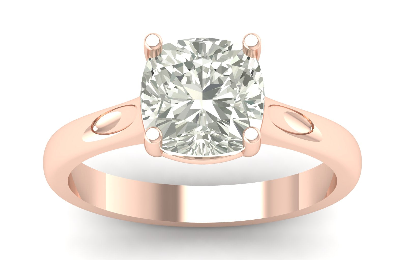 2.65 TW Prong Setting Round Cut Lab Grown Diamond Ring Solitaire Ring Stylish Band Wedding Ring Engagement Ring PR595