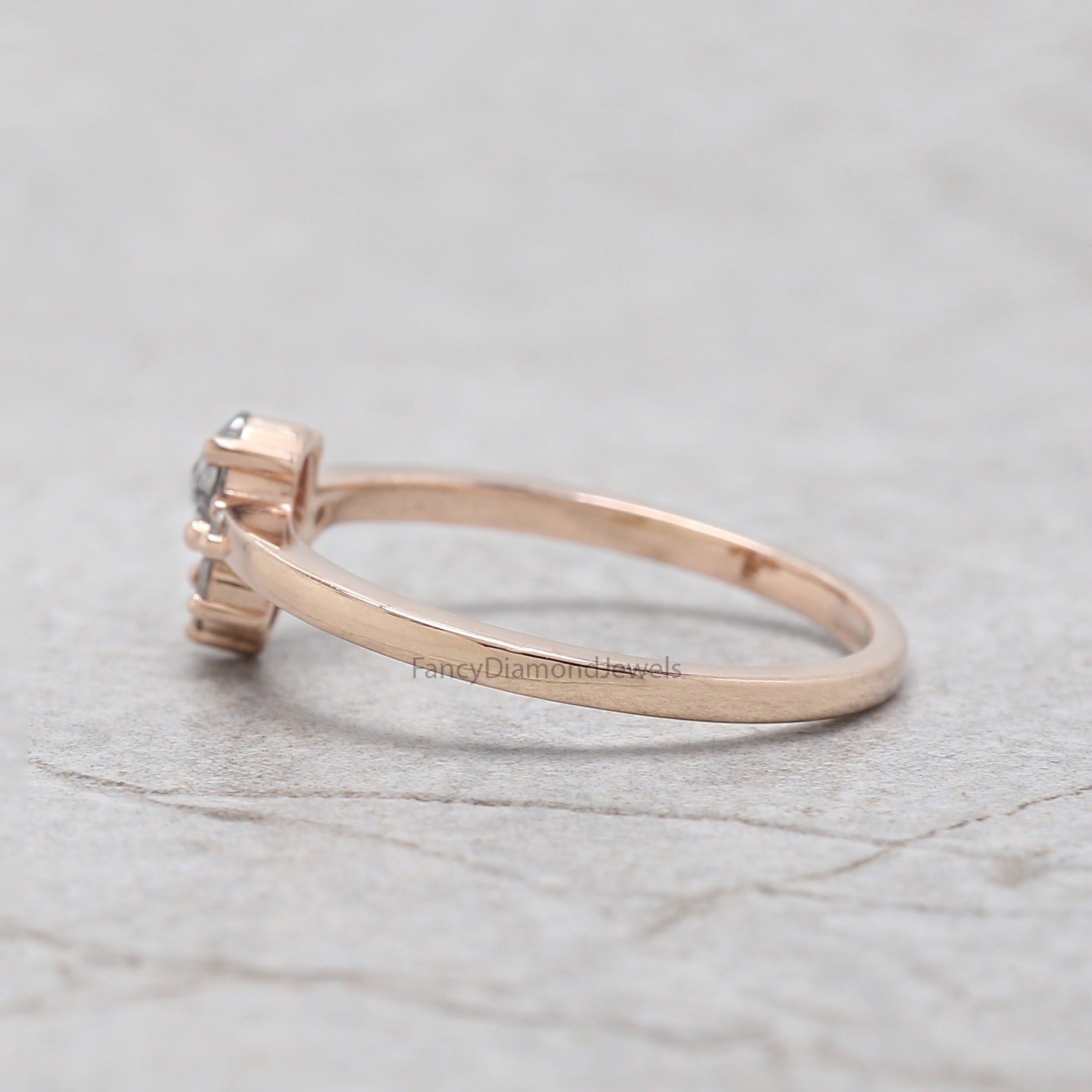 Oval Salt And Pepper Diamond Ring, Salt And Pepper Oval Diamond Engagement Ring, Oval Diamond Ring, Oval Cut Ring, Oval Shape Ring, KD1165