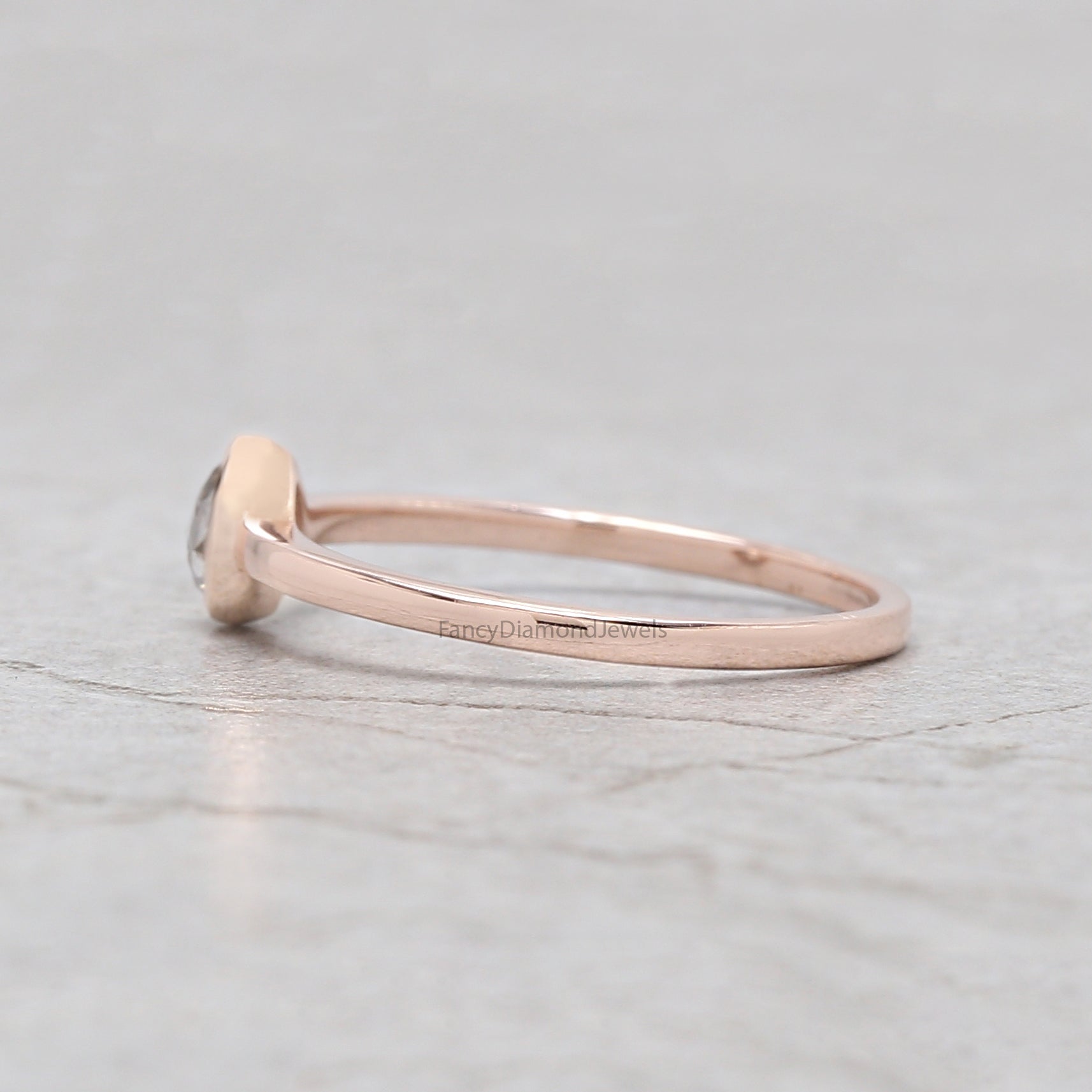 Pear Salt And Pepper Diamond Ring, Salt And Pepper Pear Diamond Engagement Ring, Pear Diamond Ring, Pear Cut Ring, Pear Bezel Ring, KD1171