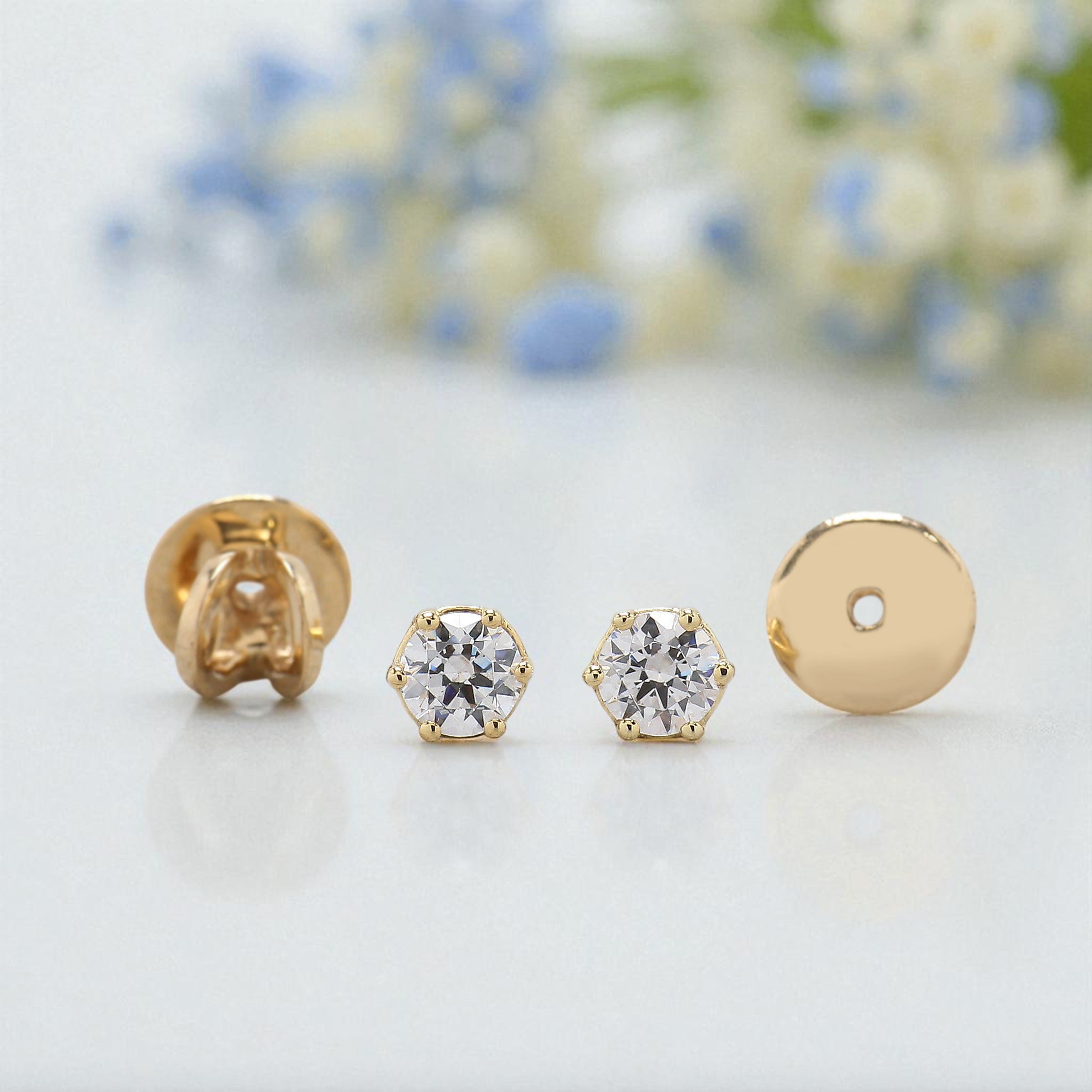 0.75 Ct Natural White Round Diamond Earring Round Brilliant Cut Earring Prong Earring Engagement Earring Earlobe Earring Gift For Her KD995