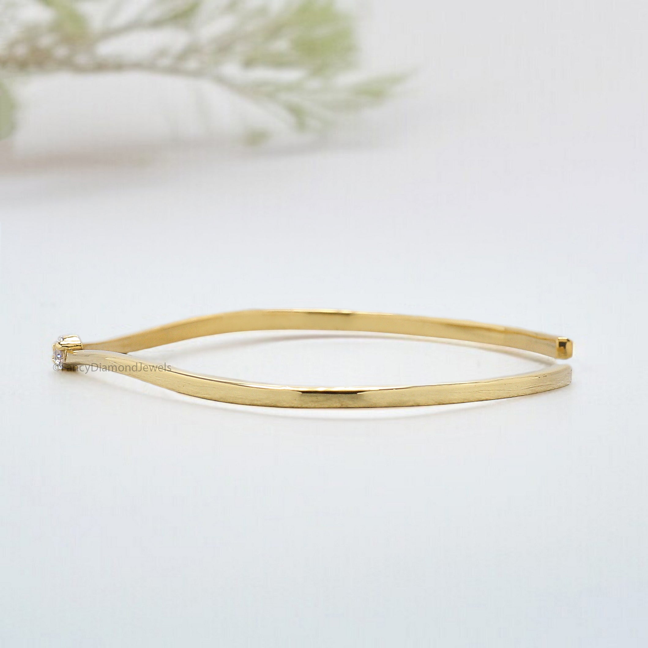 Round White Color Diamond Bracelet White Color Round Diamond Bracelet Gold Bracelet Round Brilliant Cut Diamond Bracelet Gift For Her KD944