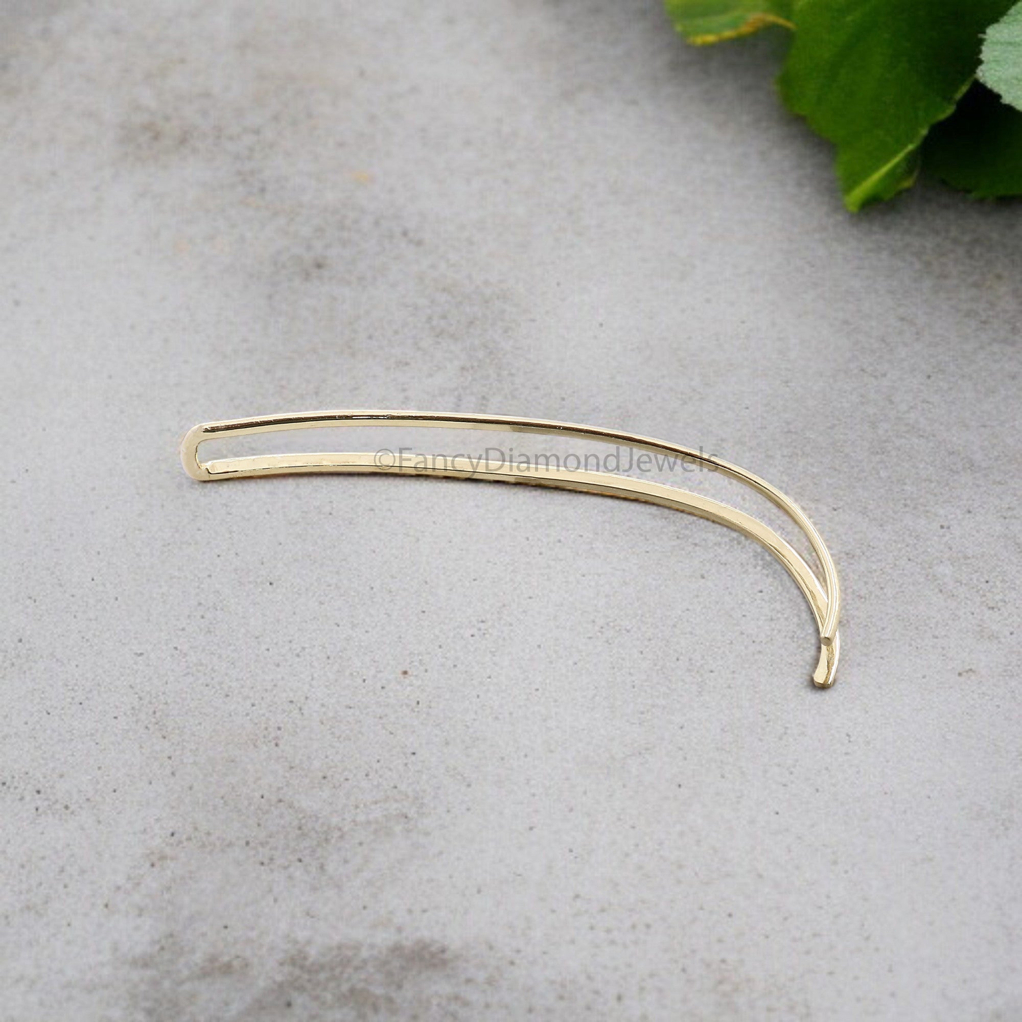 50 mm Dainty Long Ear Climbers Ear Crawler Bar Ear Climber Silver Sweep Ear Pins Yellow Gold Hammered Ear Climber Earrings Gold Cuff FD323