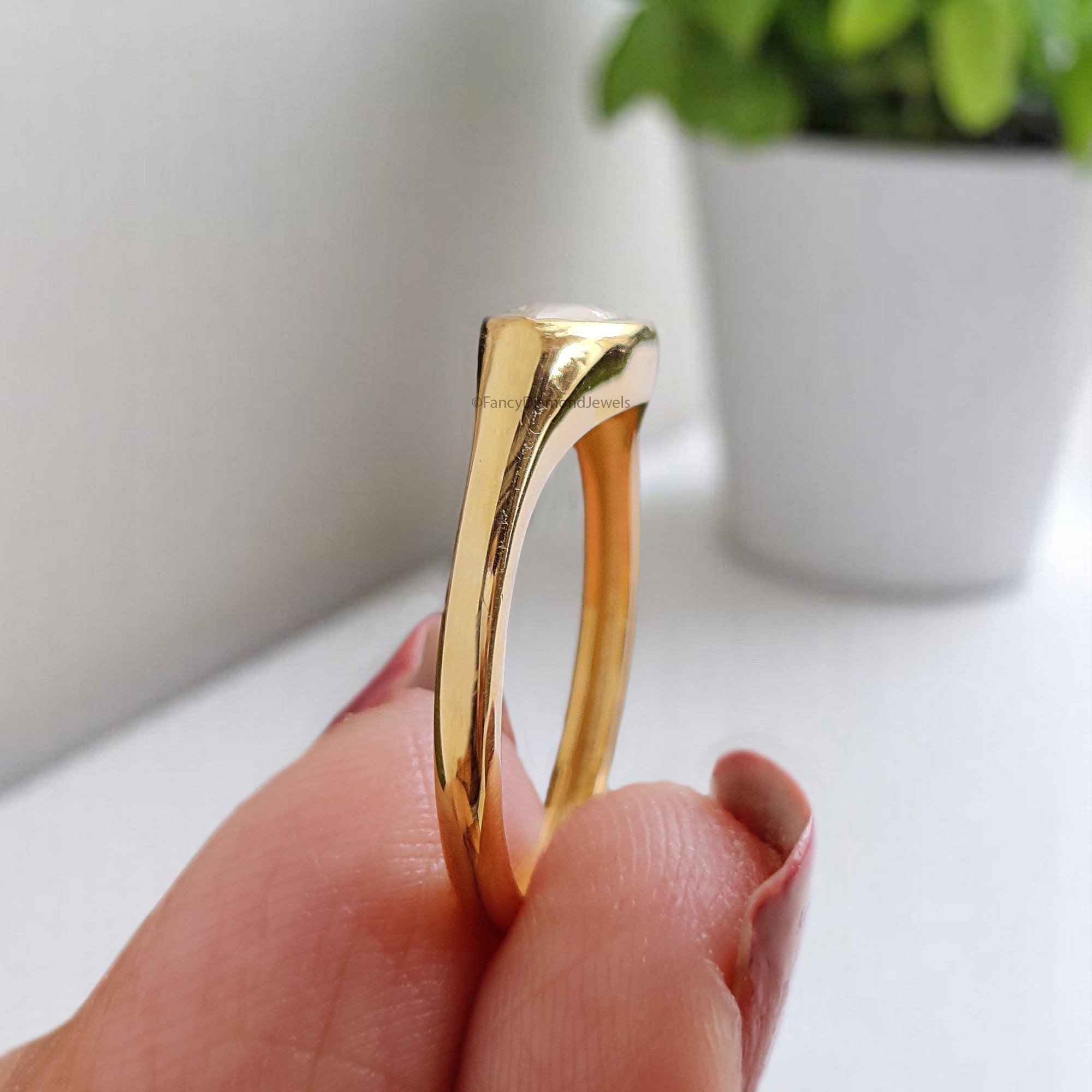 0.50 CT Marquise Cut Moissanite Engagement Ring Marquise Bezel Set Ring Solitaire Ring Wedding Ring Yellow Gold Ring Promise Ring FD368