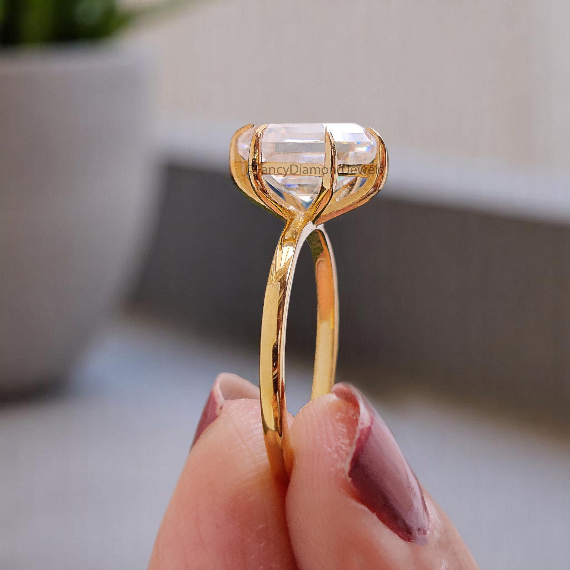 3.20 CT Hexagon Brilliant Cut Moissanite Engagement Ring Prong Setting Ring Wedding Ring Bridal Promise Ring For Women Gift For Her FD353