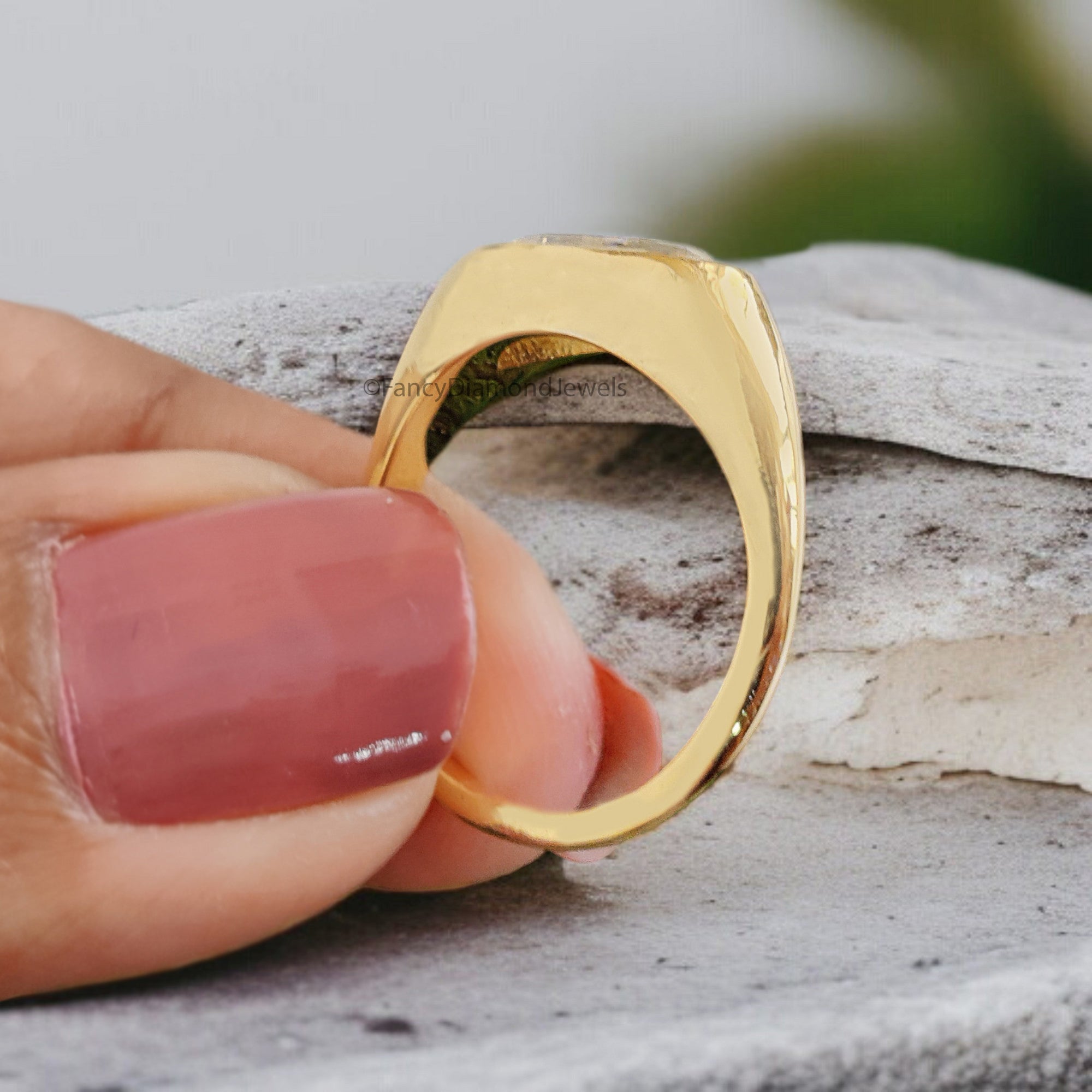 1.00 CT Marquise Cut Moissanite Engagement Ring Marquise Bezel Set Ring Solitaire Ring Wedding Ring Yellow Gold Ring Promise Ring FD361