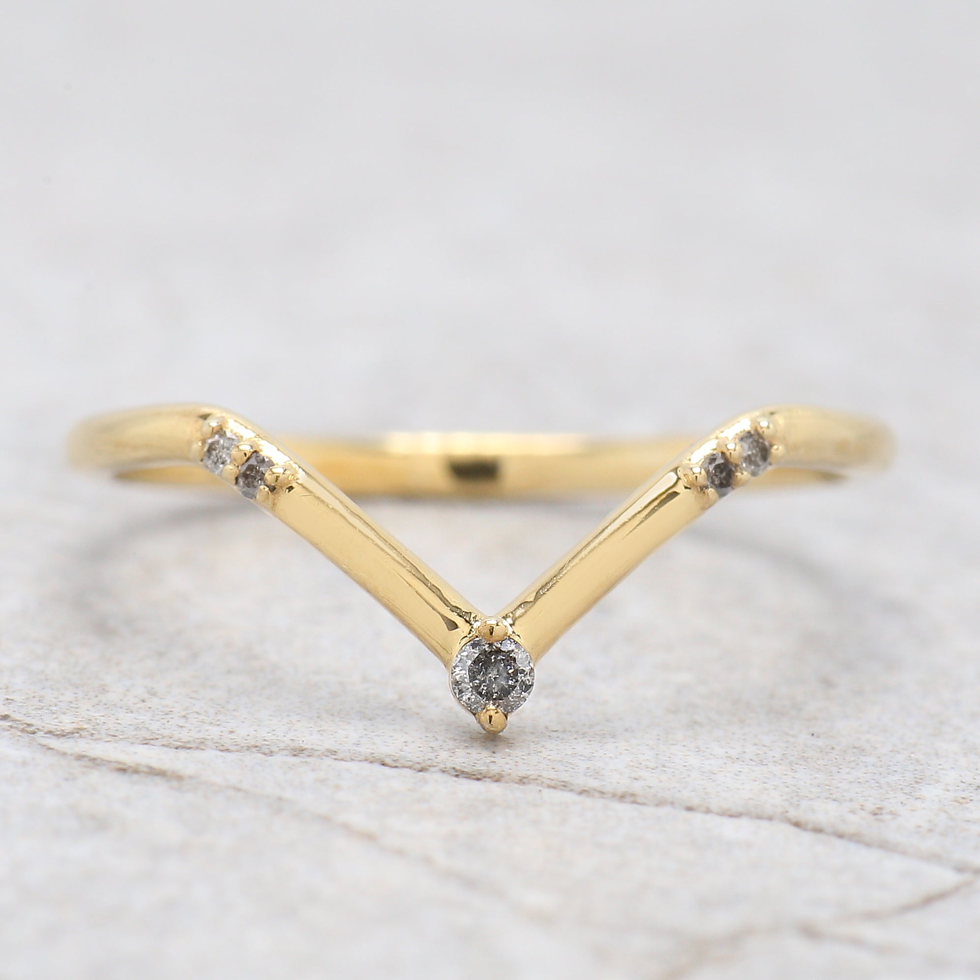 Kite Cut Salt And Pepper Diamond Ring 1.05 CT 8.55 MM Kite Diamond Wedding Ring Set Yellow Gold Silver Engagement Ring Gift For Her KDL3325
