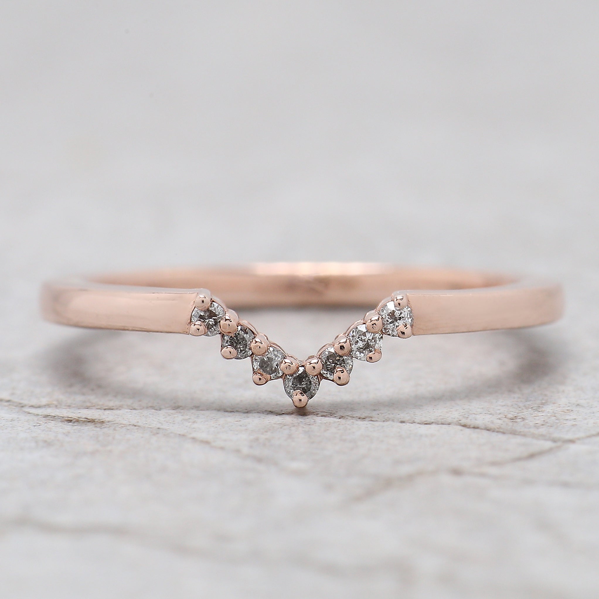 Heart Salt And Pepper Diamond Ring 1.45 Ct 6.46 MM Heart Shape Diamond Ring 14K Solid Rose Gold Silver Engagement Ring Gift For Her QL1943