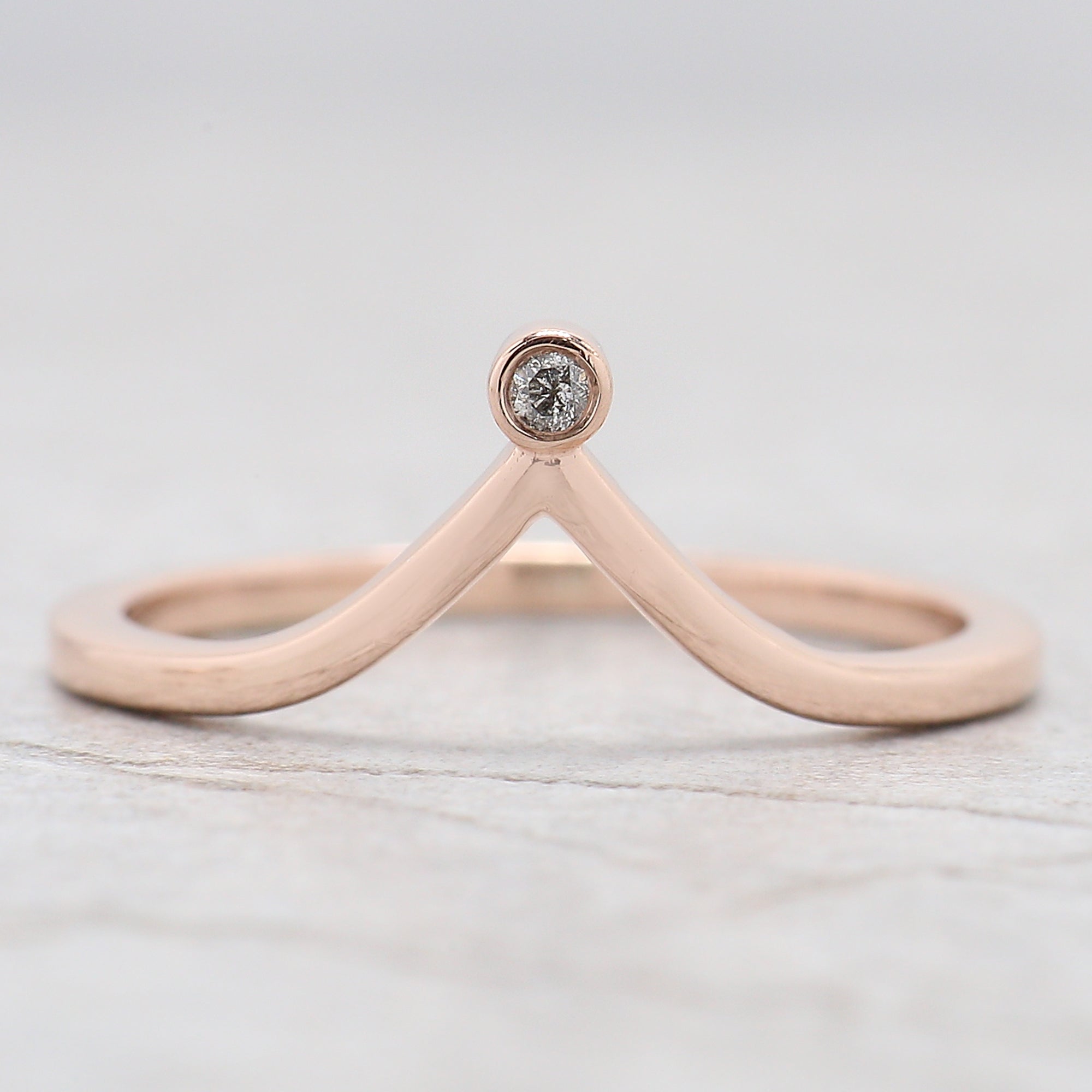 Shield Cut Salt And Pepper Diamond Ring 0.82 Ct 9.15 MM Shield Diamond Ring 14K Solid Rose Gold Silver Engagement Ring Gift For Her QN9450