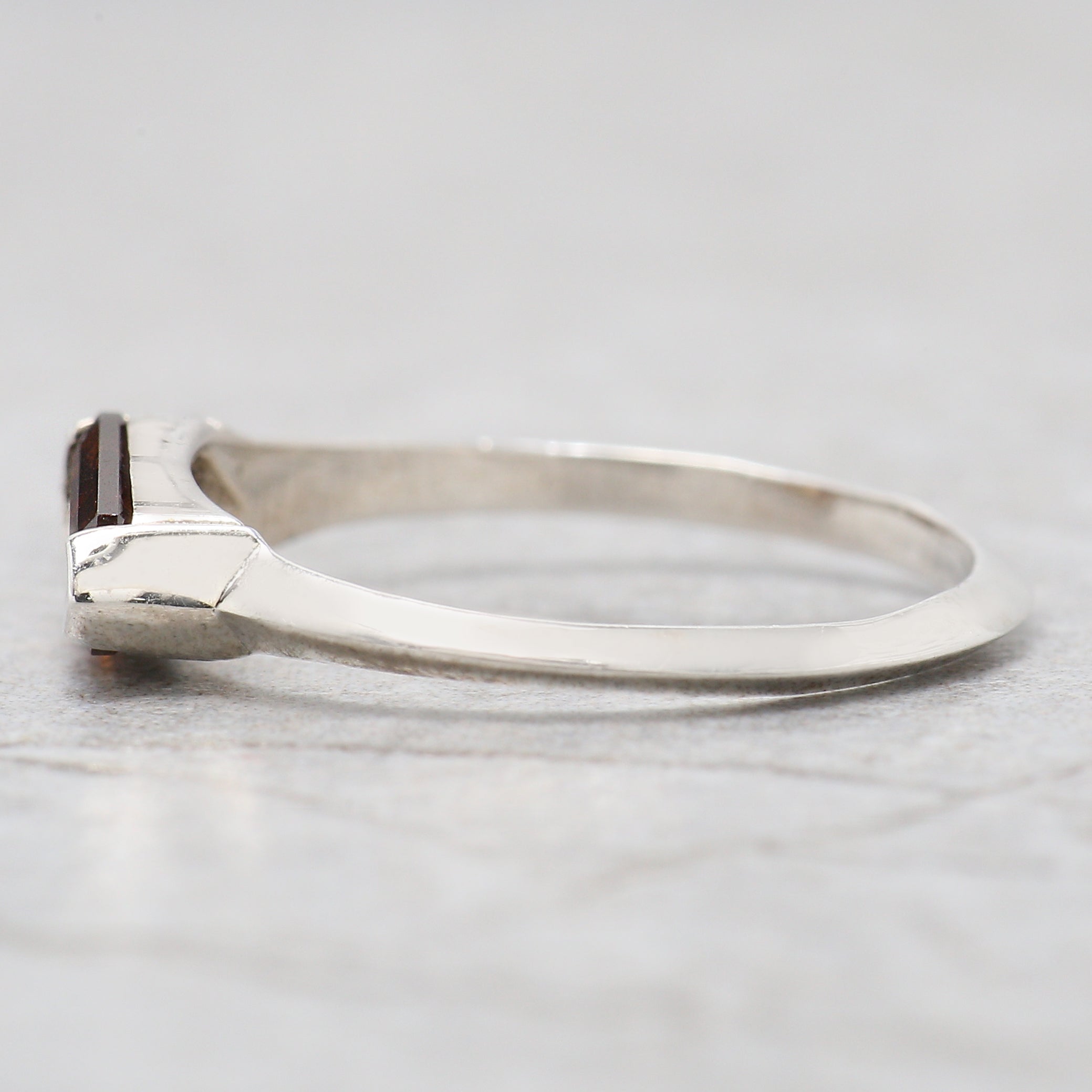 Shield Shape Brown Color Diamond Ring 0.93 Ct 10.25 MM Shield Diamond Ring 14K Solid White Gold Silver Engagement Ring Gift For Her QL1795