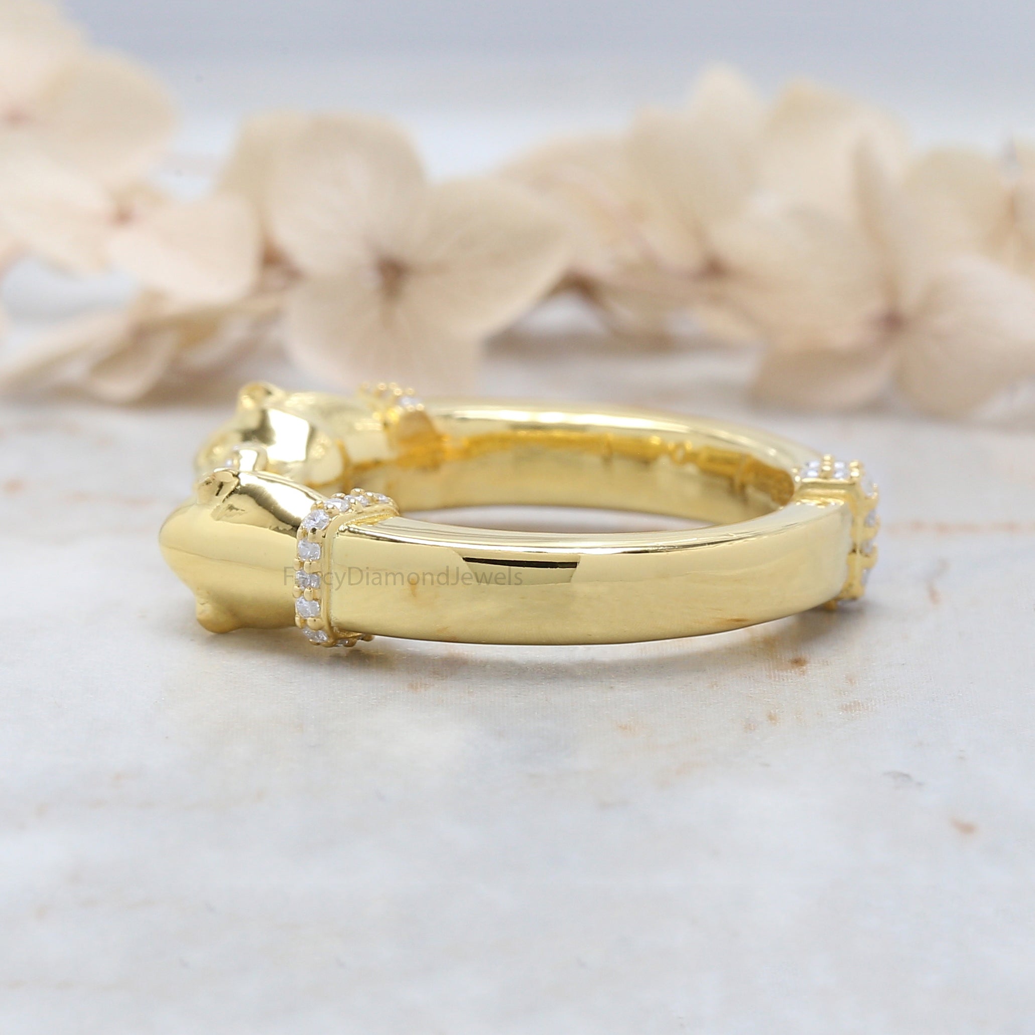 Jaguar White Diamond Band, White Diamond Engagement Band, Jaguar Band, Jaguar Shape Band, Jaguar Cut Band, KD1180