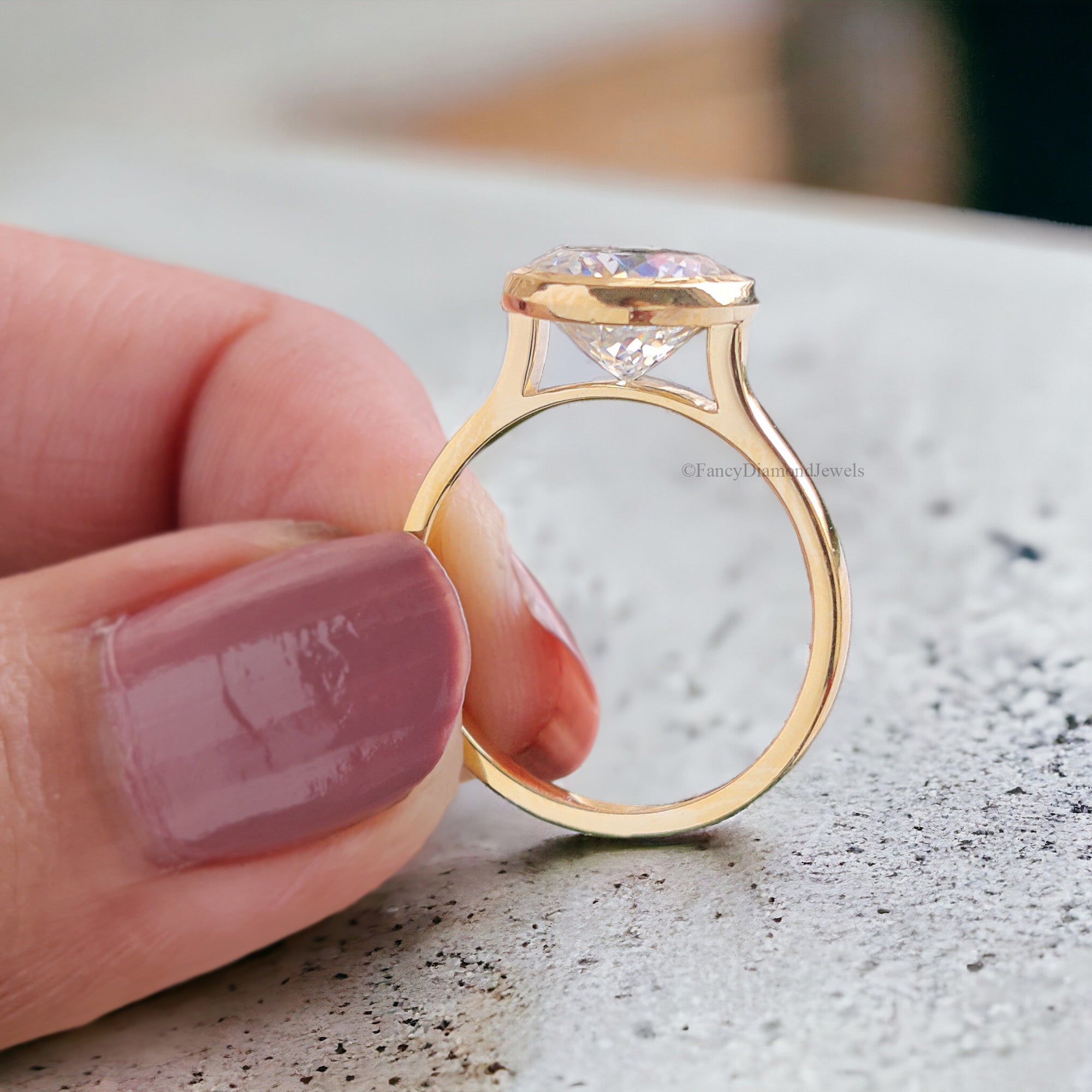 2.30CT Antique Portuguese Cut Bezel Set with Cathedral Setting Colorless Solitaire Moissanite Engagement Ring Anniversary Gift for Her FD132