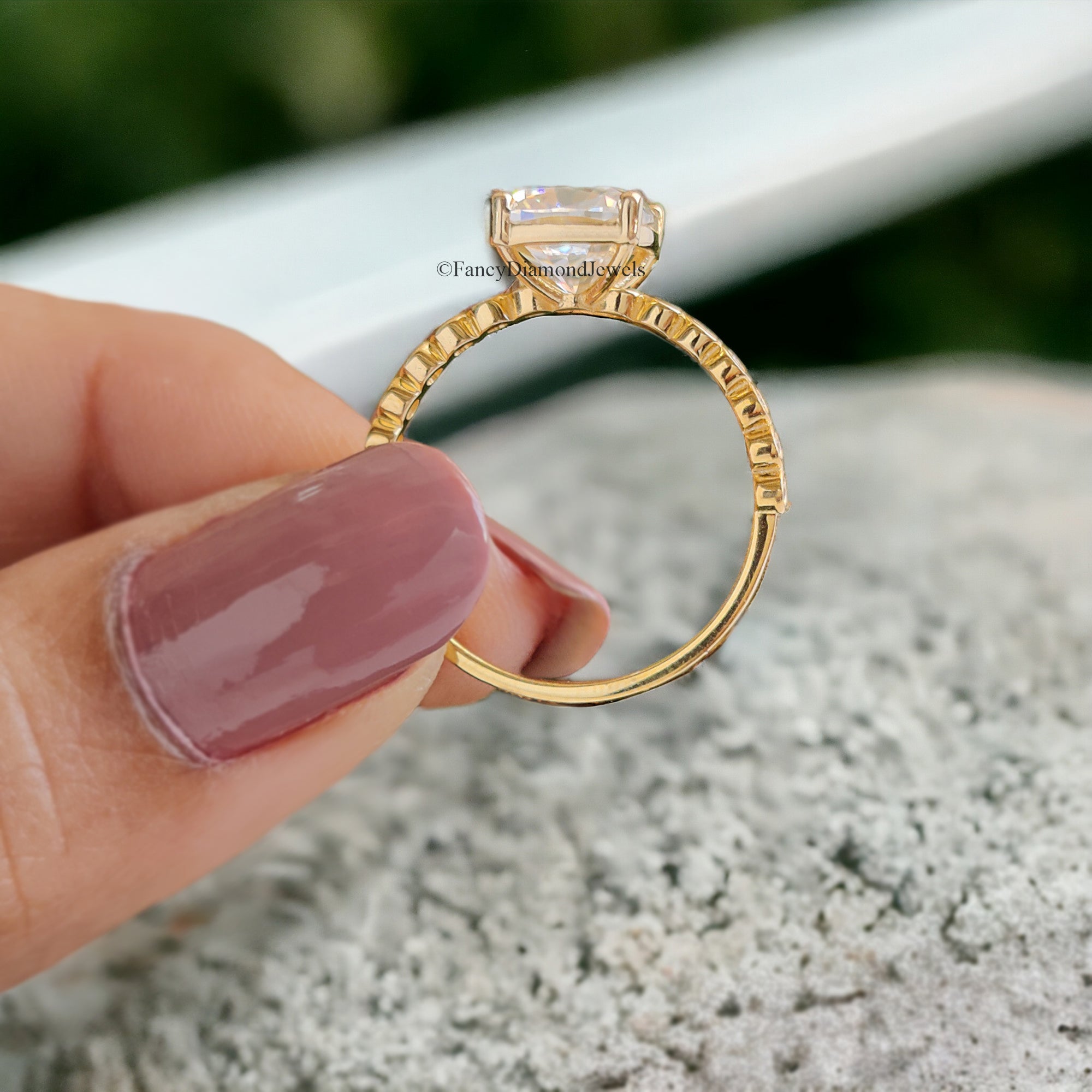 Cushion Moissanite Engagement Ring 1.60 CT Cushion Cut Moissanite Ring Round Prong Ring For Women Promise Ring Gift For Her Ring FD86