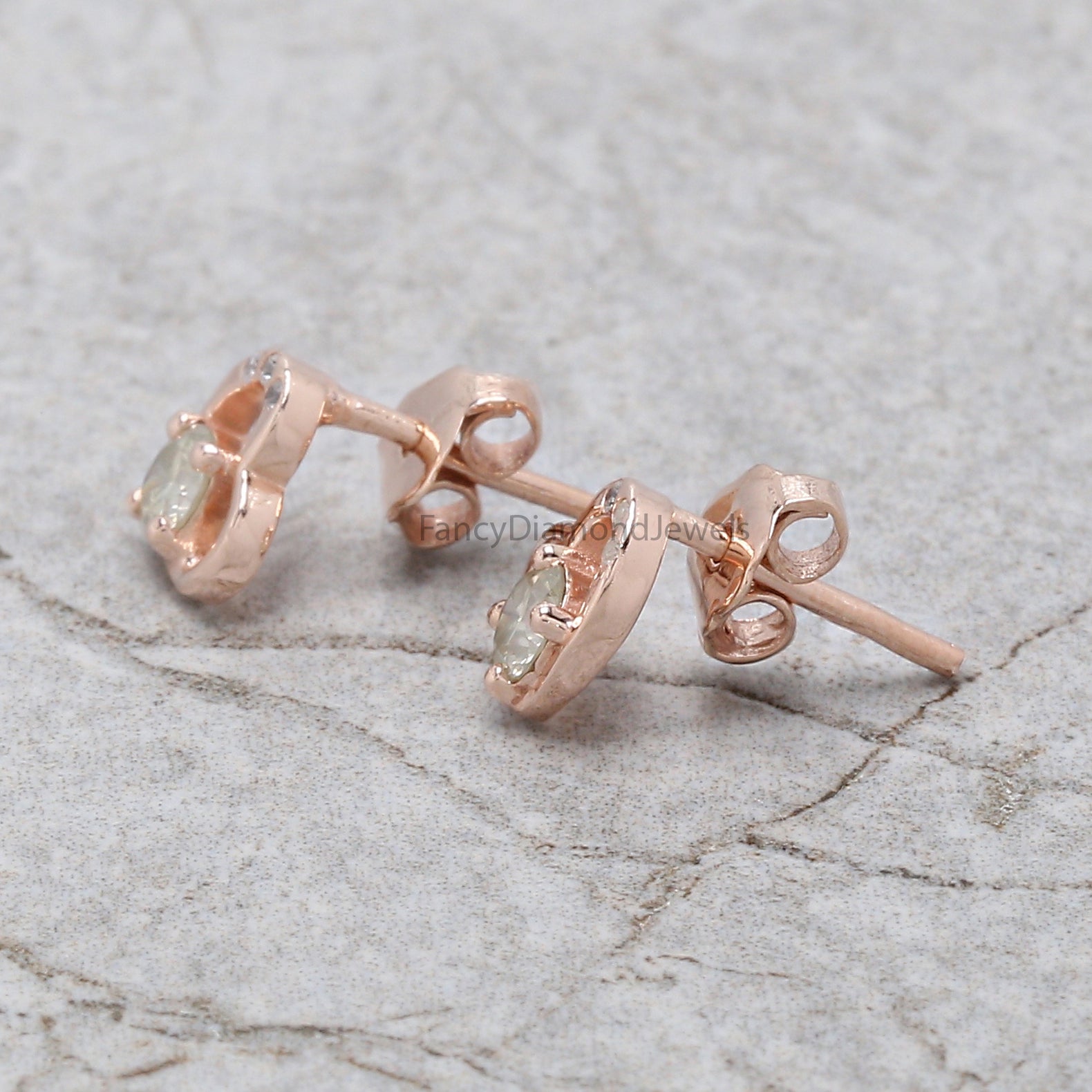 Round White Diamond Earring, Round Brilliant Shape Earring, Prong Earring, Engagement Earring, Earlobe Earrings, Earrings Jewelry, KDN1864