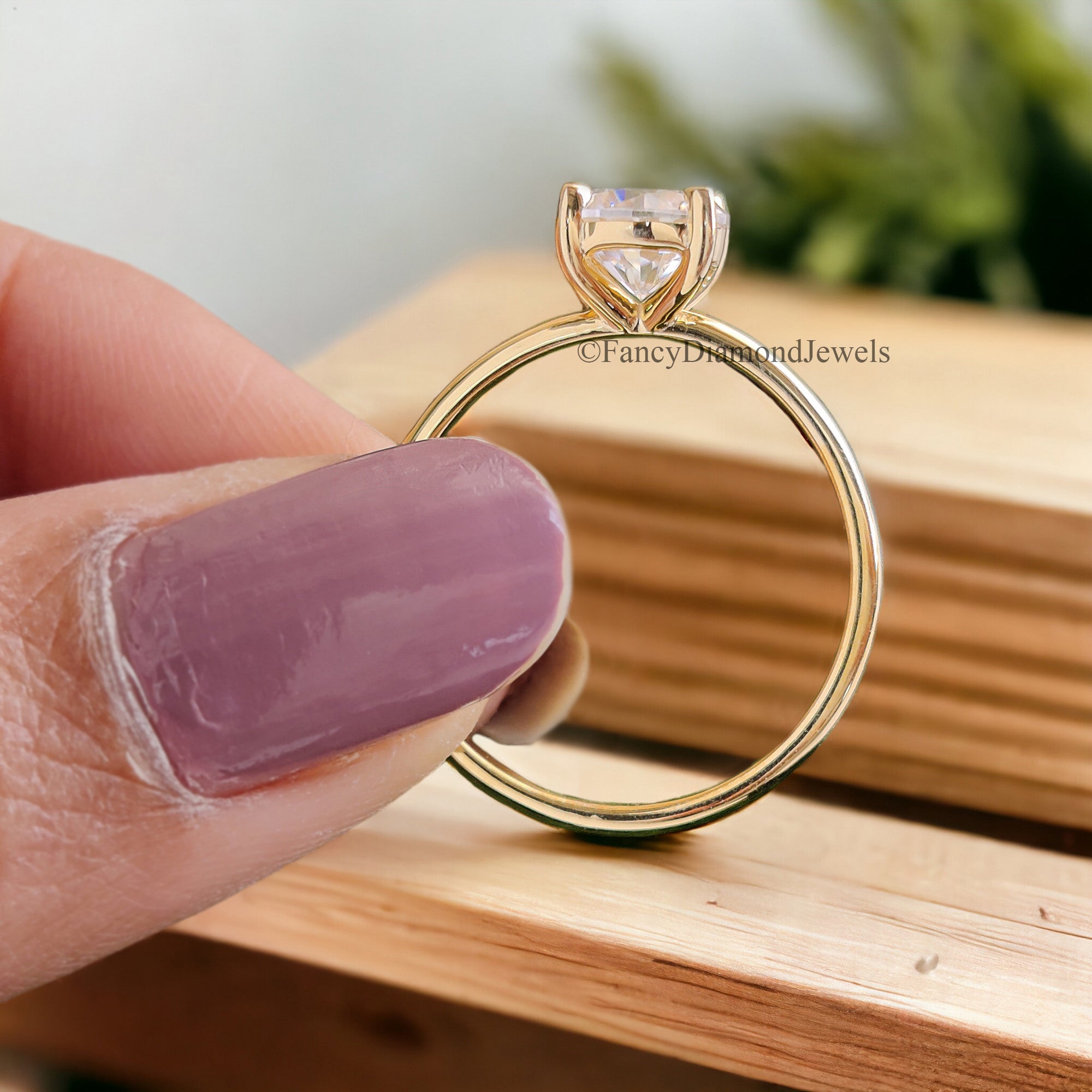 Round Moissanite Ring 925 Sterling Silver Moissanite Ring Wedding Engagement Ring Solitaire Moissanite Ring Moissanite Solid Gold Ring FD81