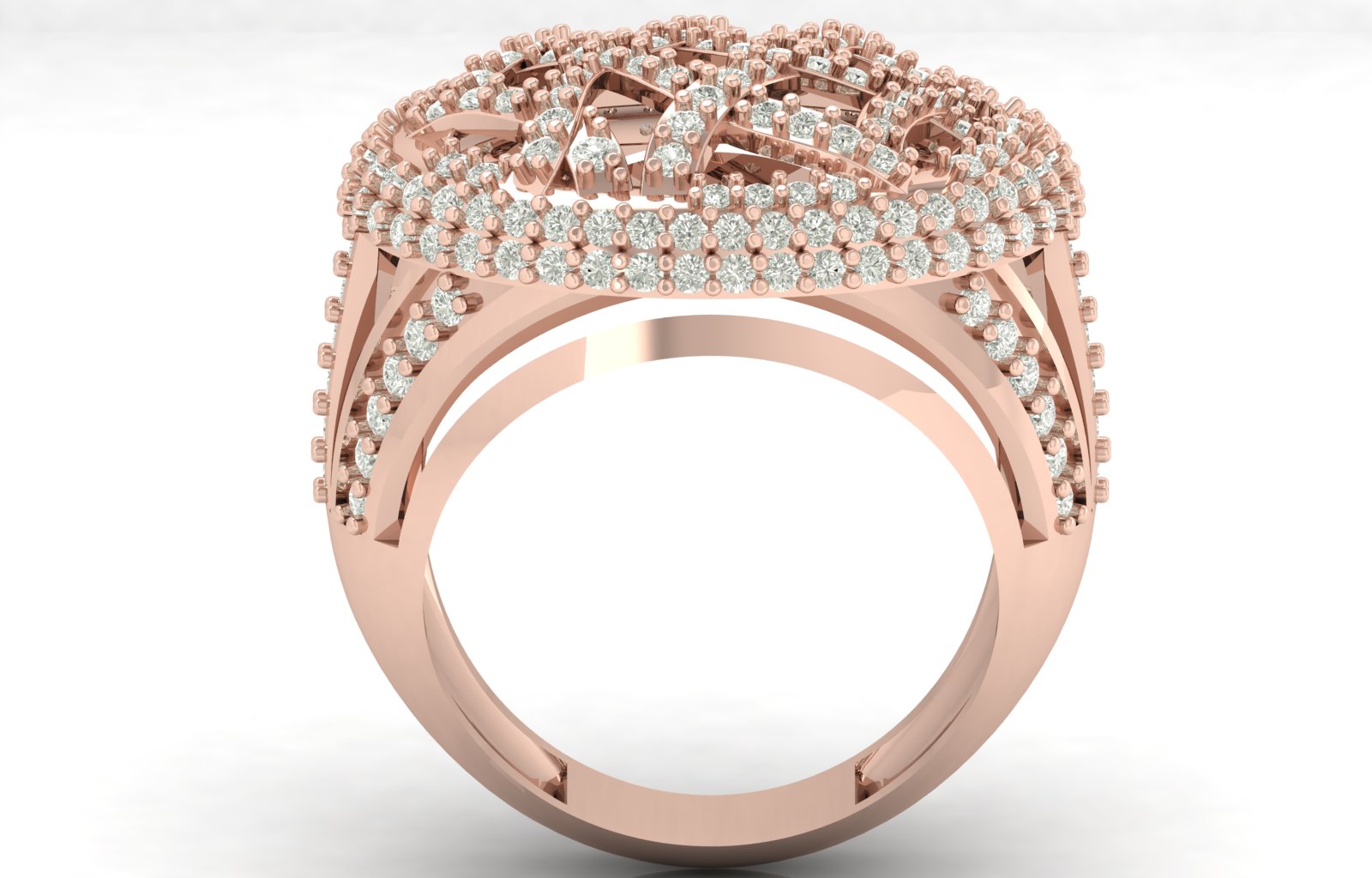 Unique Design Ring 1.31 TW Round Cut Lab Grown Diamond Ring Ladies Cluster Unique Engagement Ring Wedding Ring PR338