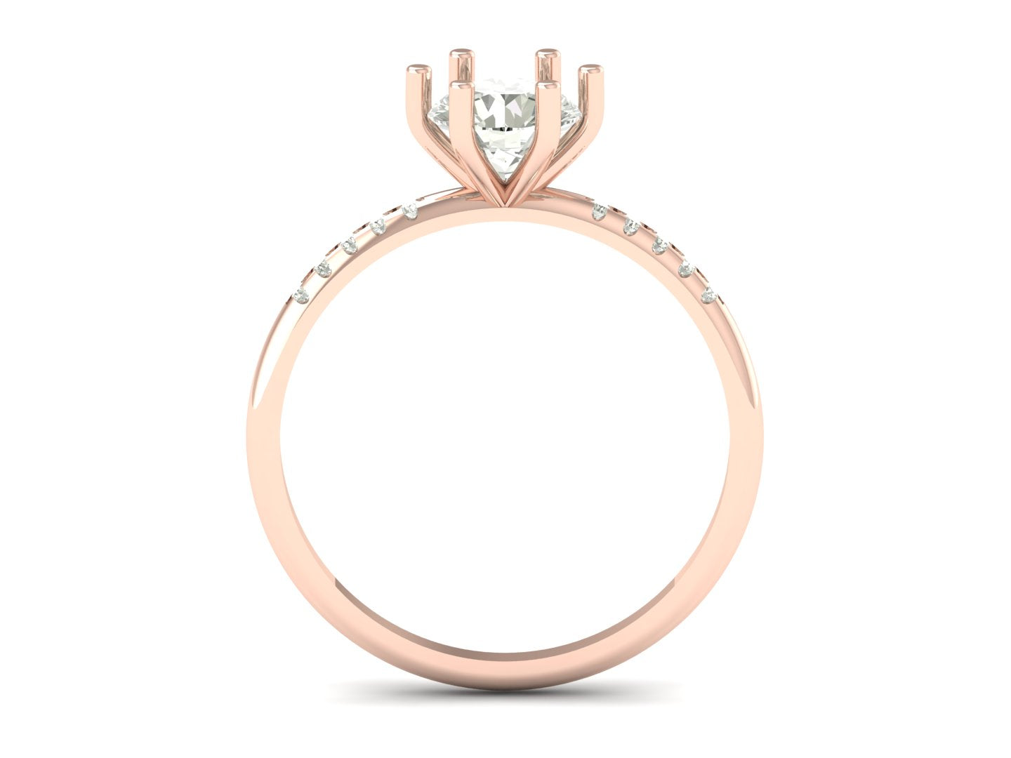 0.88 TW Round Cut Lab Grown Diamond Ring Prong Setting Engagement Ring Bridal Wedding Ring Solitaire Ring PR621