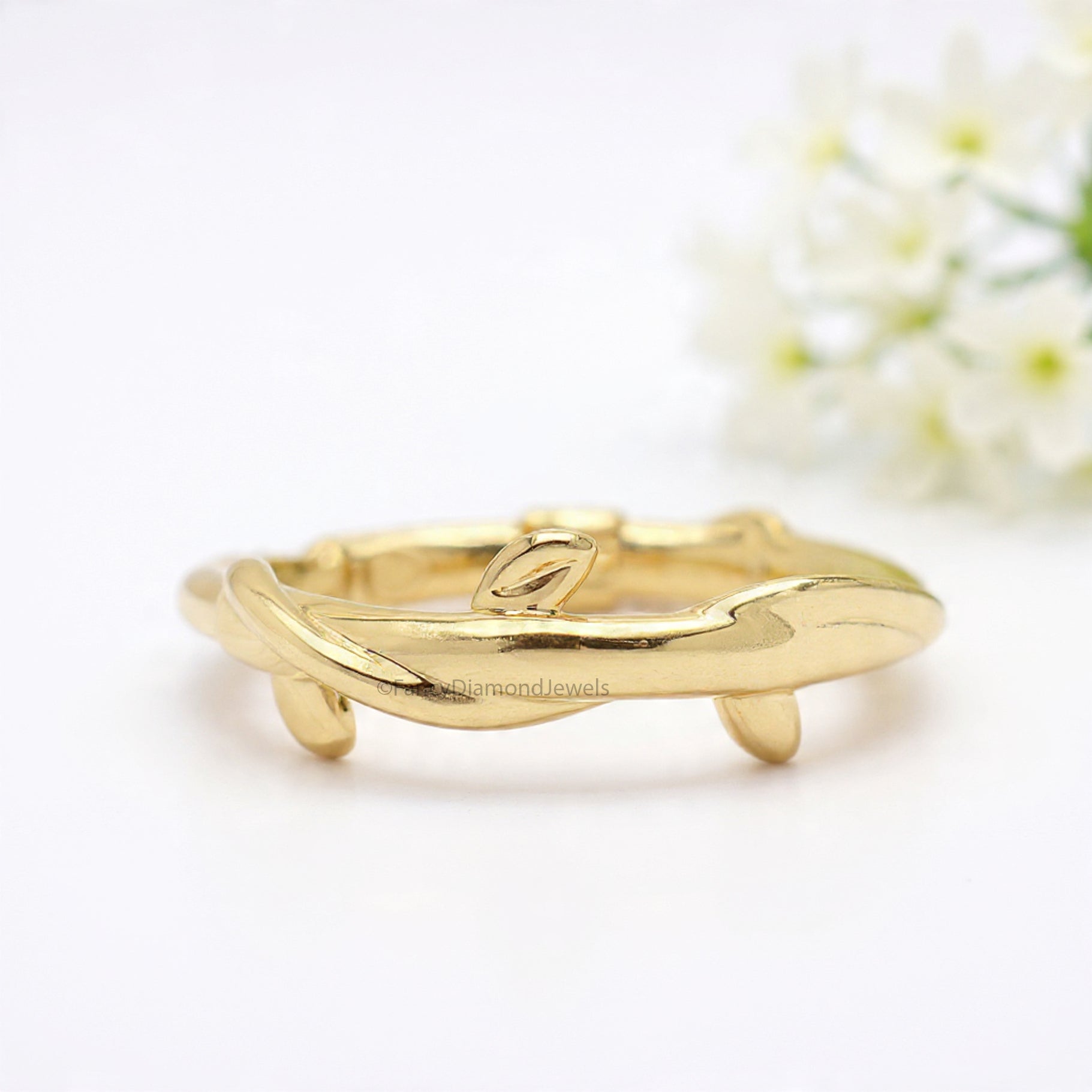 Twist Leaf Nose Hoop Solid Gold Rope Nose Hoop Unique Nose Piercing Nose Ring Clicker Braided Nose Ring Hoop Nose Ring Gold FD490