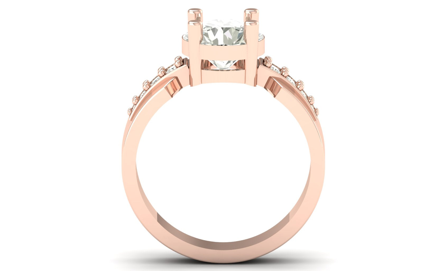 2.08 TW Unique Ring Prong Setting Round Cut Lab Grown Diamond Ring Solitaire Ring Wedding Ring Engagement Ring PR602