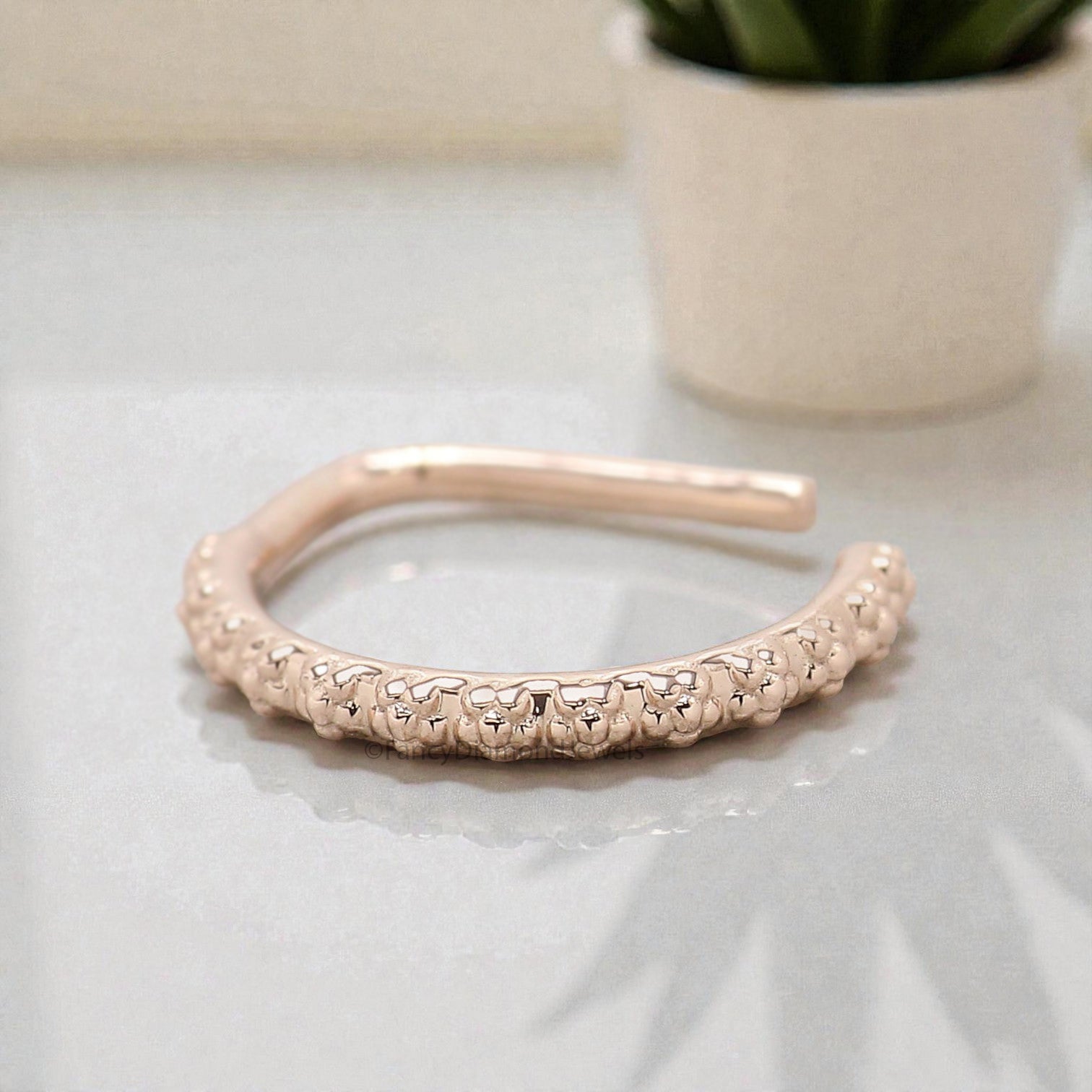 Unique Nose Ring Indian Nose Ring Tribal Nose Ring Gold Nose Ring Indian Jewelry Tribal Piercing Cartilage Jewelry Hoop FD500