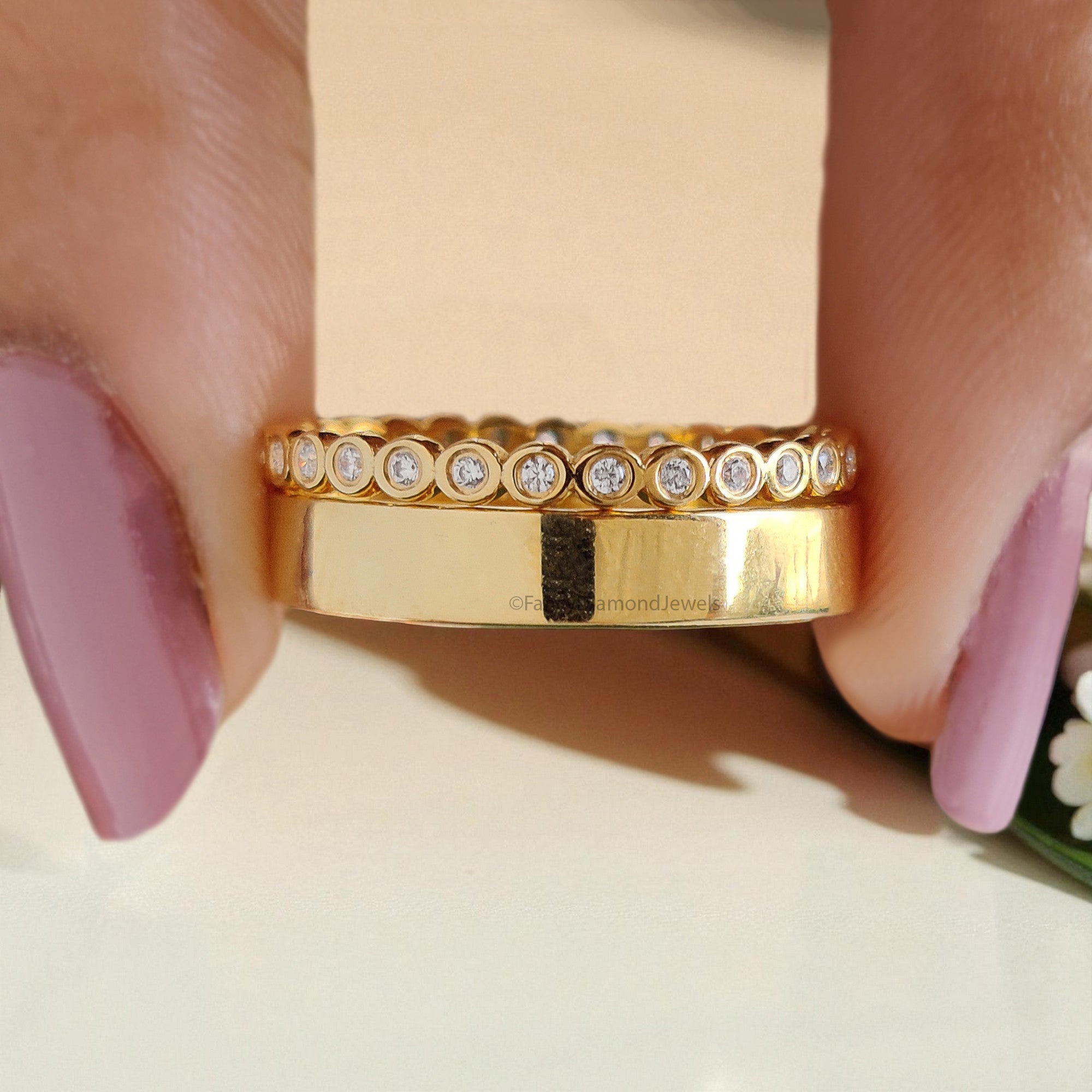 Oval Cut Moissanite Engagement Ring 4.15 CT Colorless Moissanite Oval Wedding Ring Hidden Halo Ring Propose Ring Bezel Setting Ring FD32