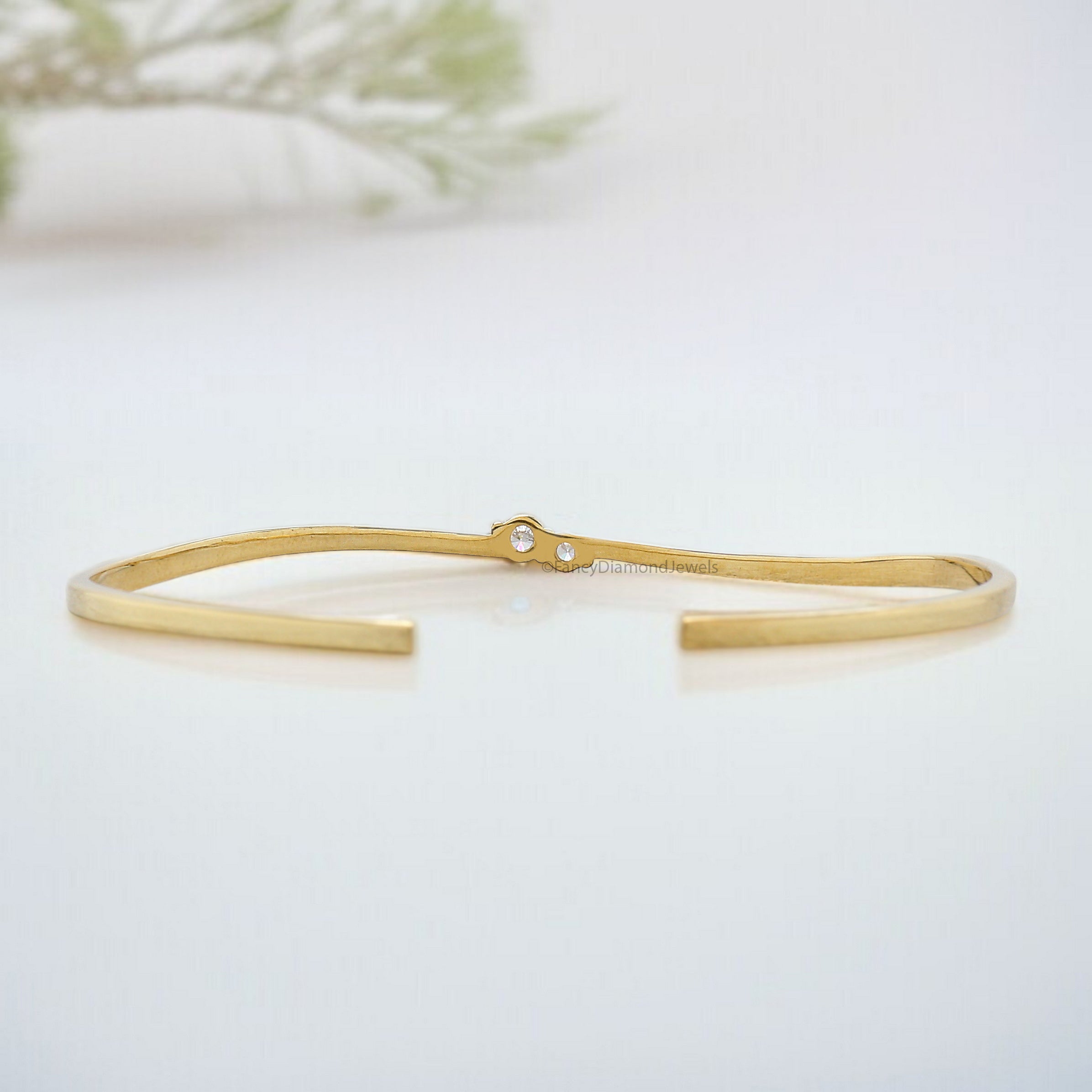 Round White Color Diamond Bracelet White Color Round Diamond Bracelet Gold Bracelet Round Brilliant Cut Diamond Bracelet Gift For Her KD944