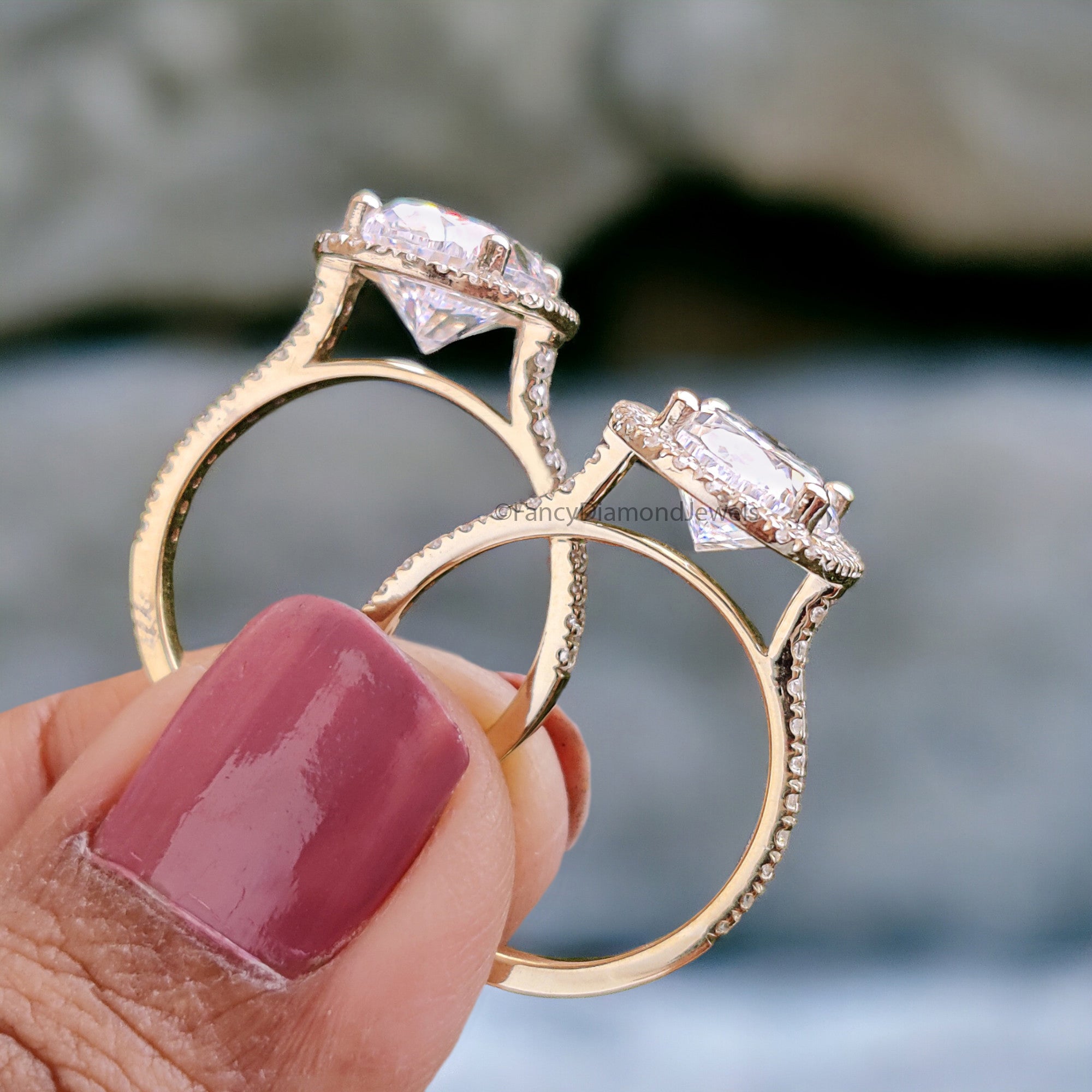 Oval Cut Diamond engagement ring 12mm 10mm 9mm 8mm 7mm stone ring Silver ring Promise ring Simulant ring Halo ring Gift for her FD317