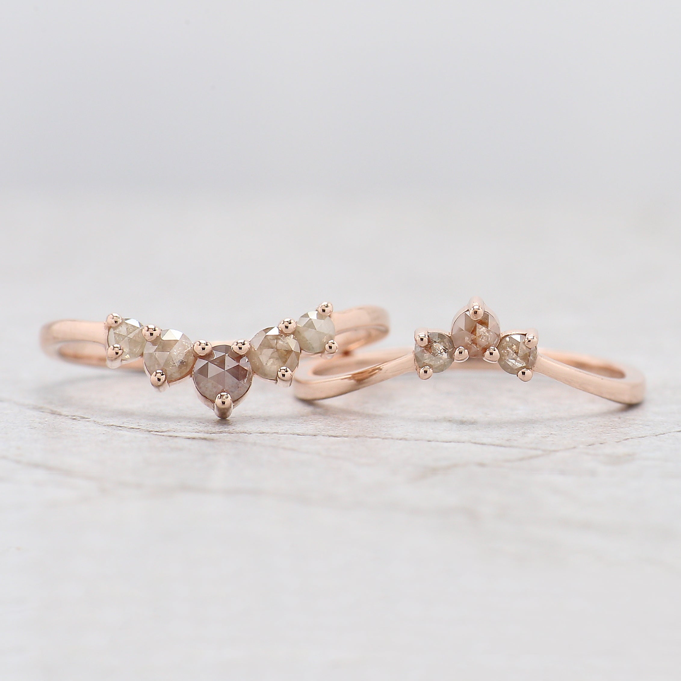 Shield Shape Brown Diamond Ring 1.70 Ct 6.85 MM Shield Cut Diamond Ring 14K Solid Rose Gold Silver Engagement Ring Gift For Her QL1866