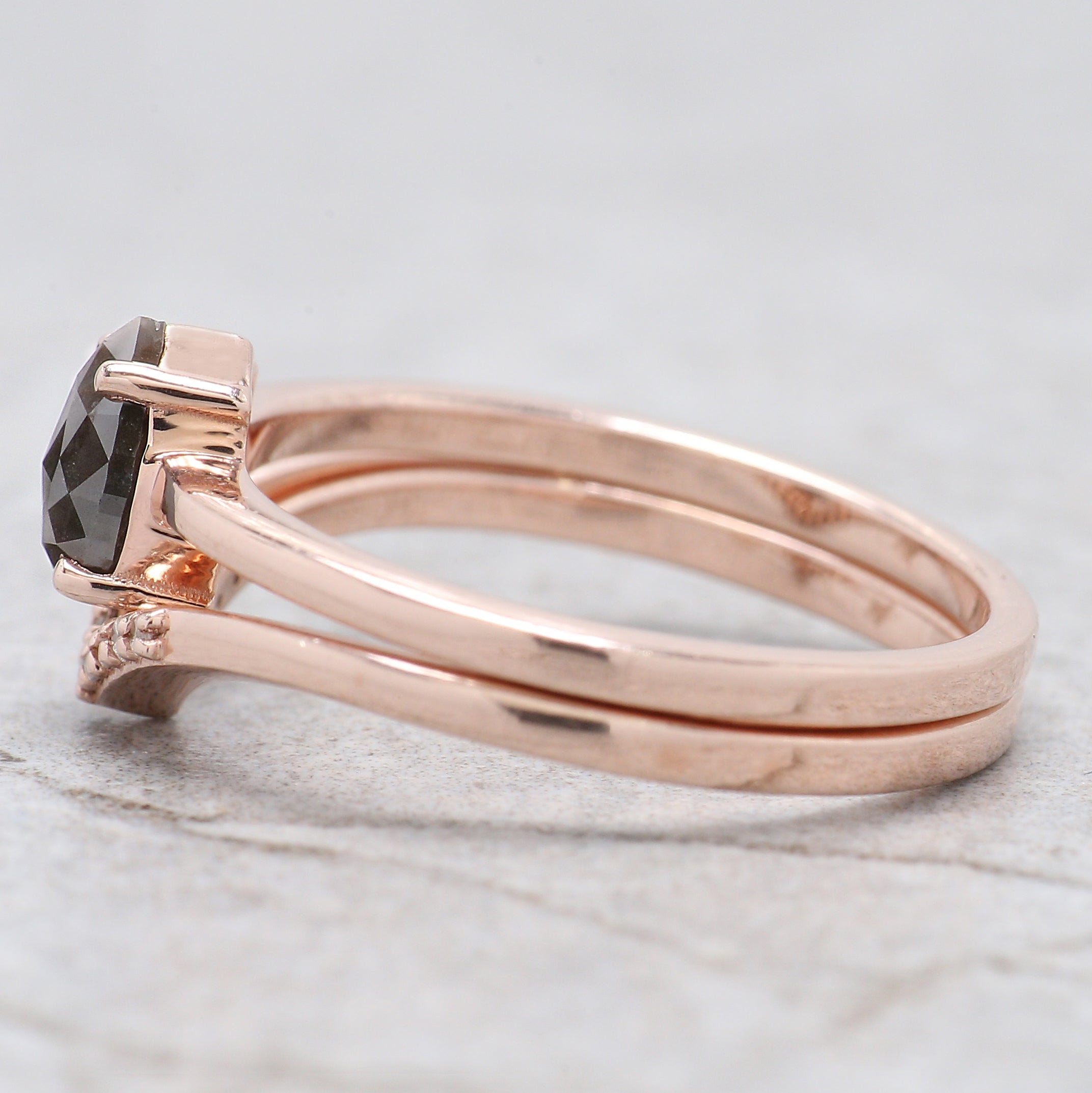 Pear Cut Brown Color Diamond Ring 0.55 Ct 6.39 MM Pear Shape Diamond Ring 14K Solid Rose Gold Silver Pear Engagement Ring Gift For Her QL9598