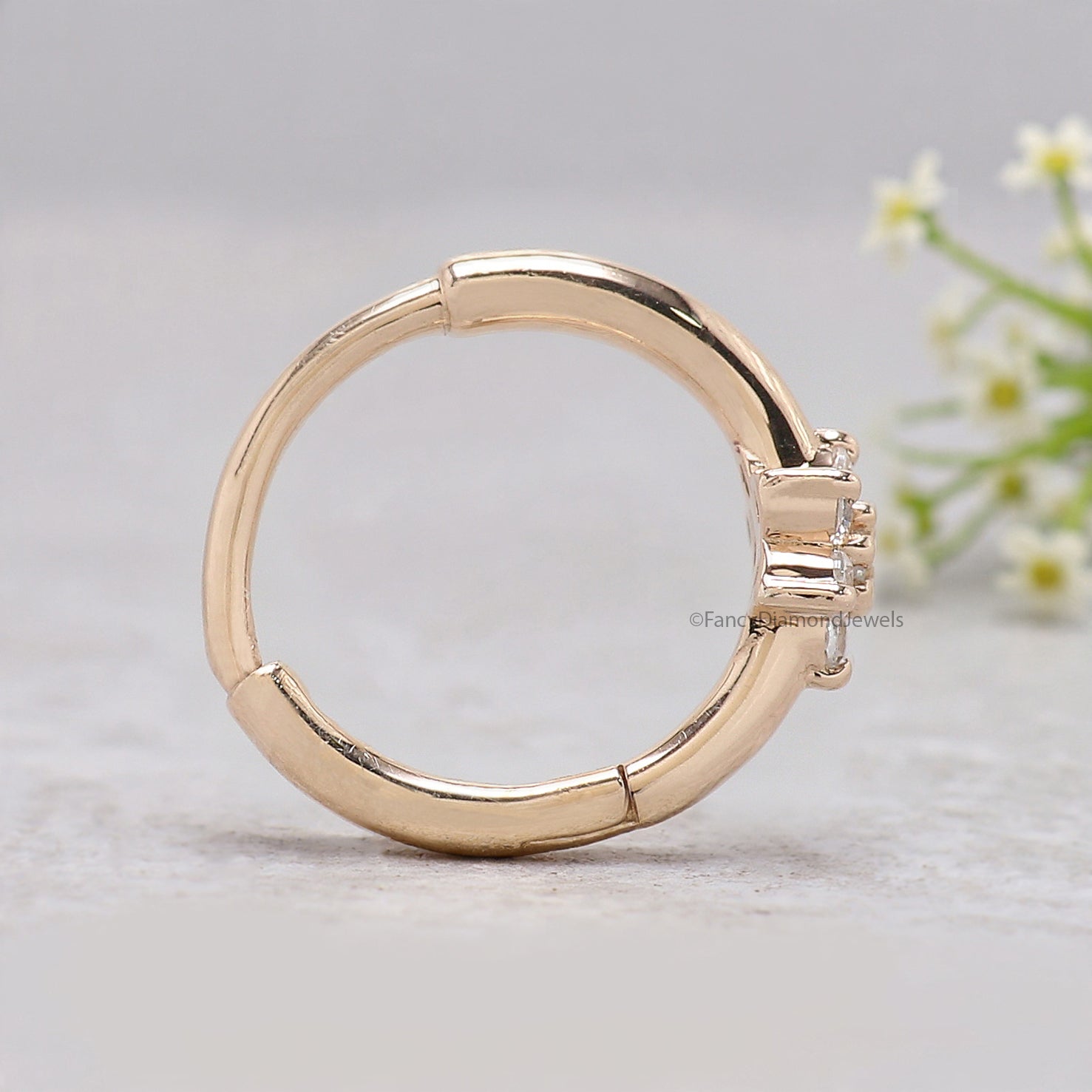 Flower Nose Ring Nose Studs Moissanite Diamond Nose Ring Hoop Nose Stud Rose Gold Nose Ring Gold Nose Ring Diamond Nose Stud Hoop FD493