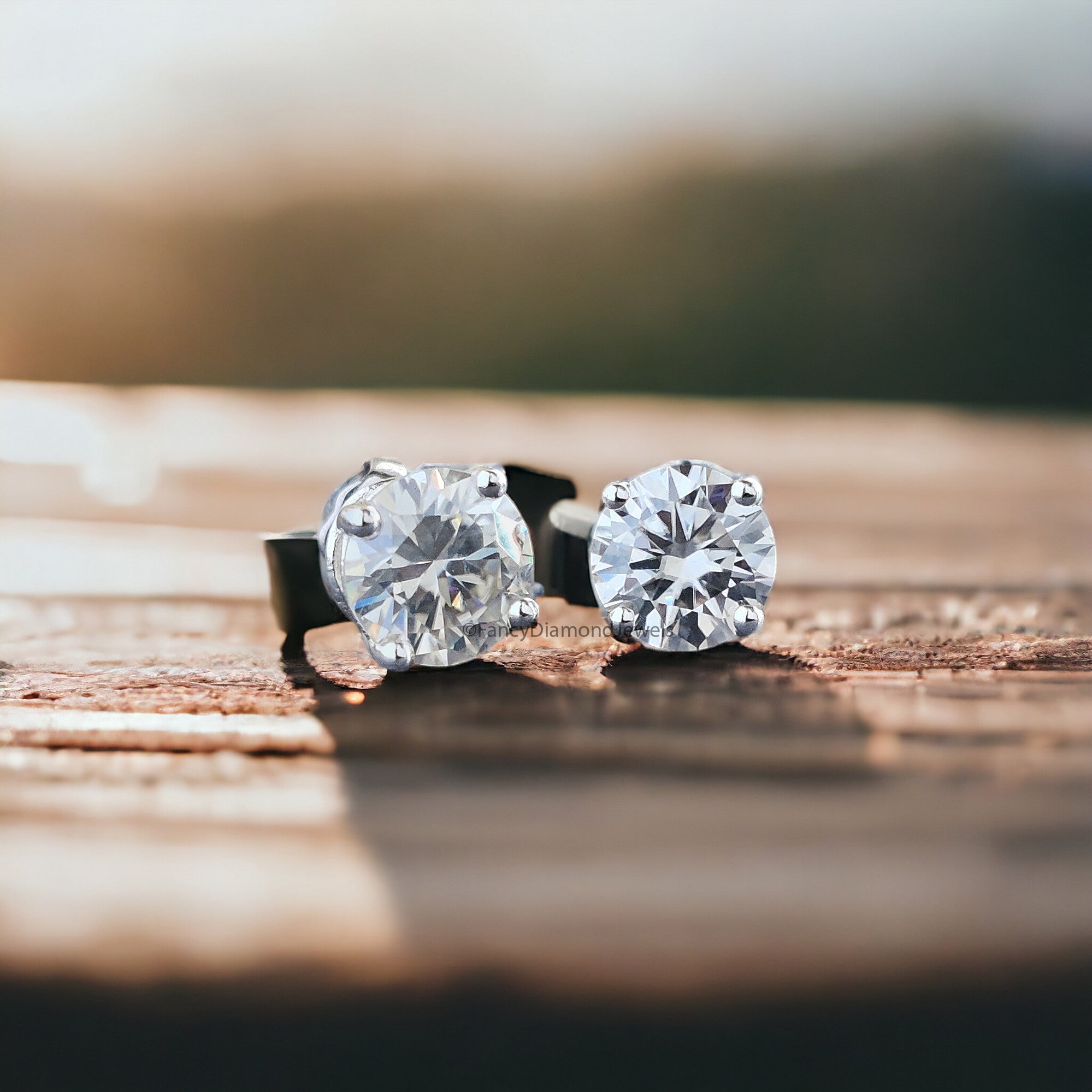 6.50 MM Round Brilliant Cut Earring Colorless Moissanite Stud Earrings Screw Back Earrings Wedding Earring Round Studs Earrings for Her FD25