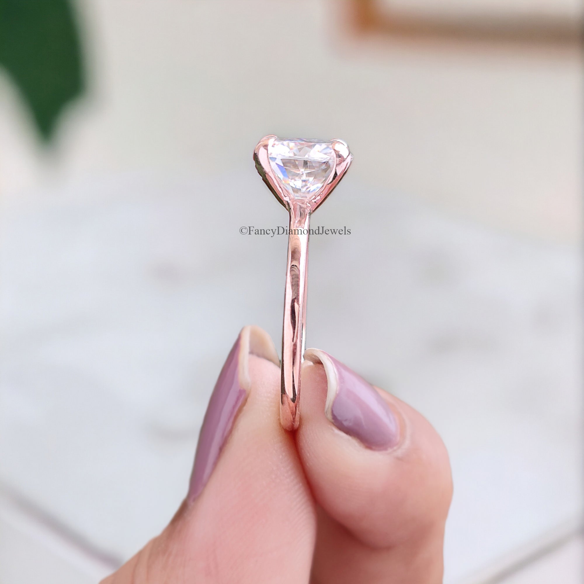 Moissanite Solitaire Engagement Ring 2.00 CT Cushion Cut Moissanite Ring Claw Prong Ring for Women Promise Ring Gift For Her Ring FD80