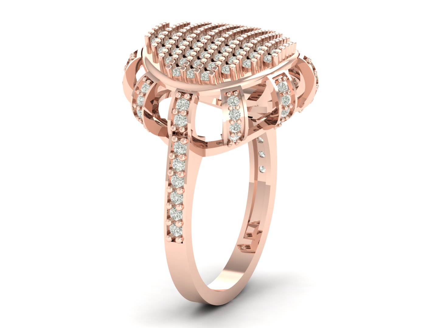 0.80 TW Beautiful Cocktail Style Round Cut Lab Grown Diamond Ring Engagement Ring Wedding Ring Prong Setting Ring PR253