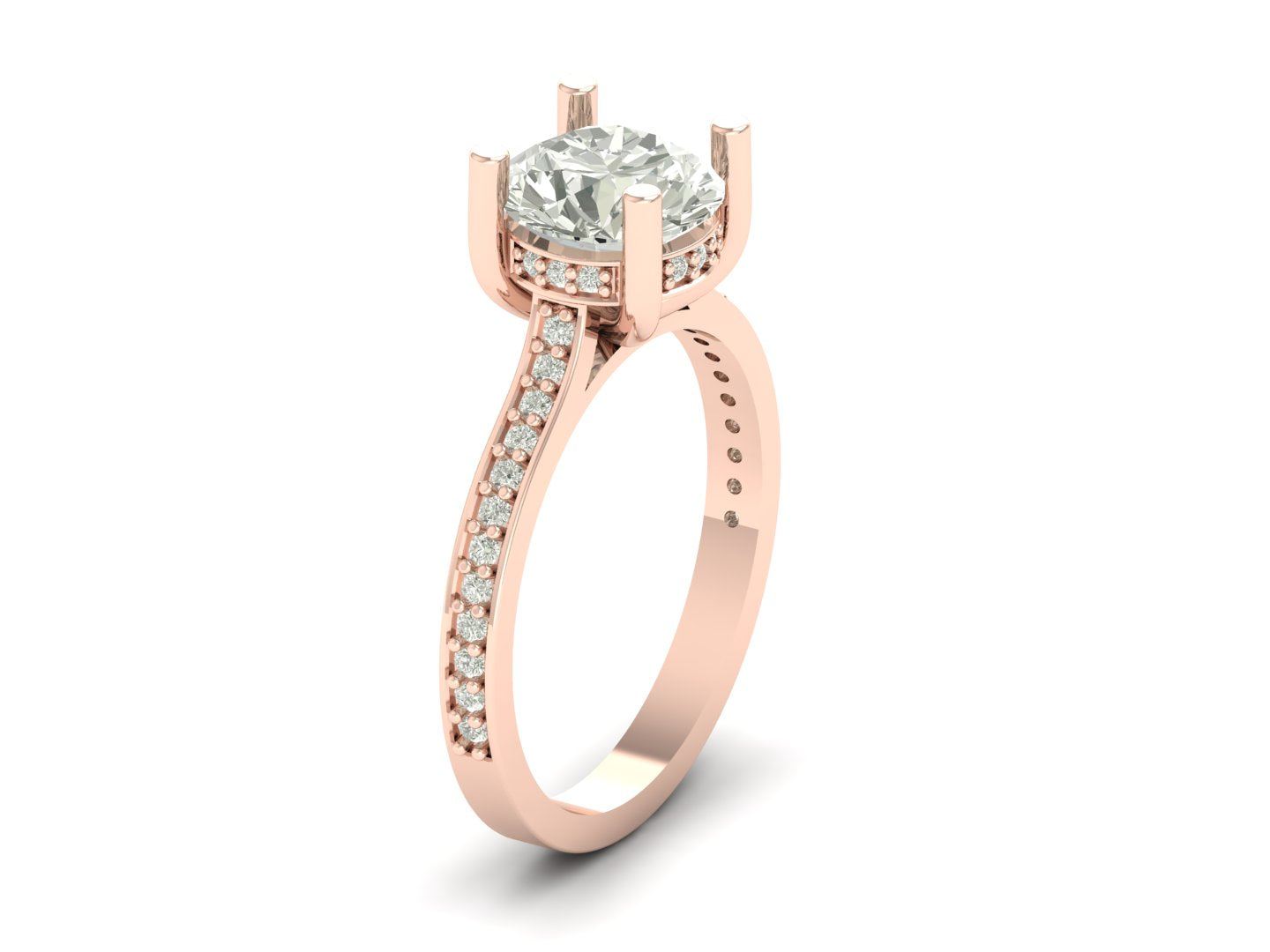 2.13 TW Solitaire Round Cut Lab Grown Diamond Ring Ladies Cluster Unique Engagement Ring Wedding Ring PR594