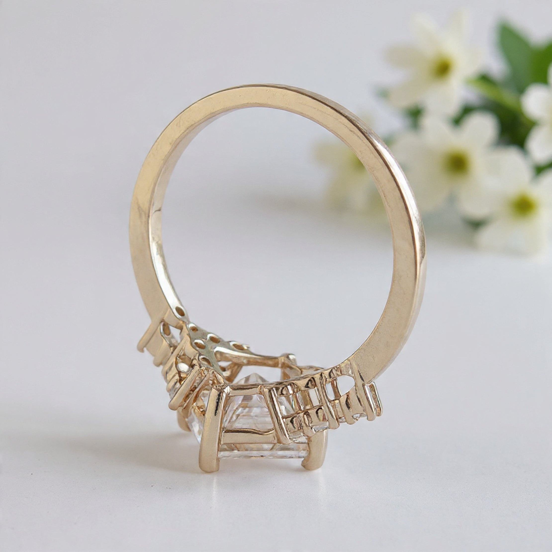 1.70 CT Princess Cut Lab Grown Diamond Engagement Ring Princess Diamond With Prong Setting Ring Wedding Ring Princess Ring for Her FD468