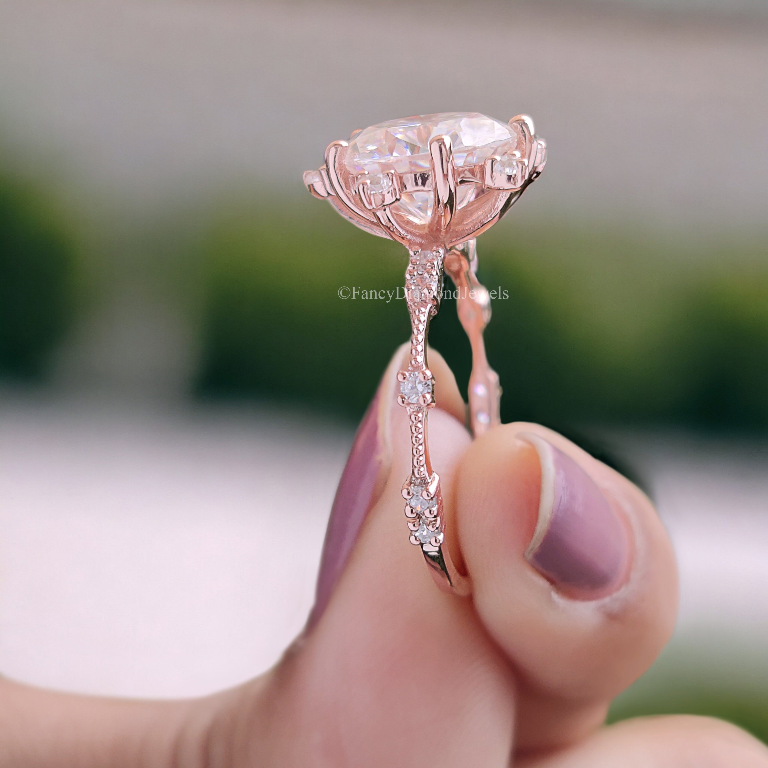 2.40 CT Brilliant Round Cut Moissanite Ring Handmade Sterling Silver Band Ring Promise Ring Engagement Ring Wedding Ring Gift for Her FD126