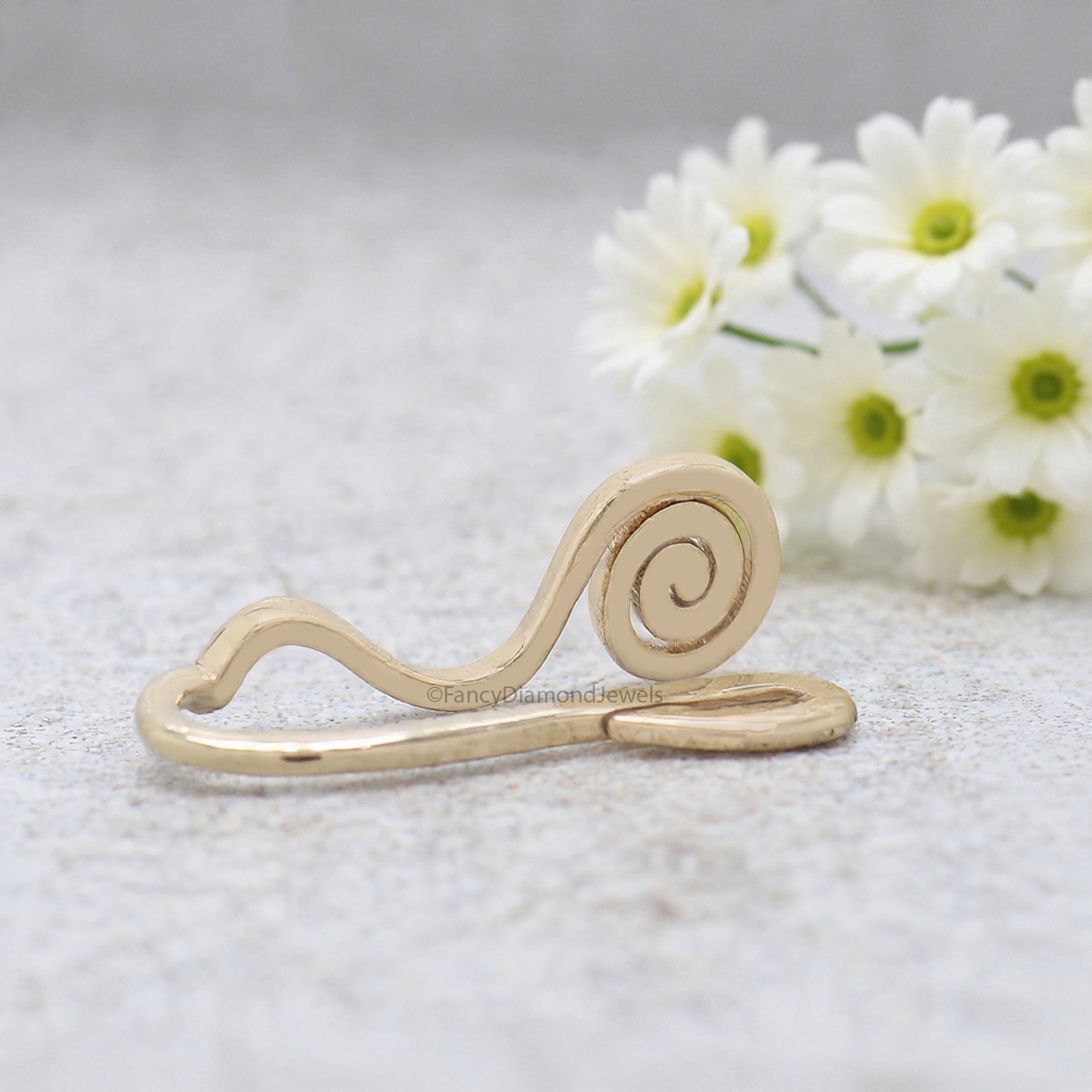 Nose Cuff Clip on Nose Cuff Sterling Silver 14K Yellow or Rose Gold Filled Spiral Non Pierced Nose Ring sterling silver Nose Jewelry FD499