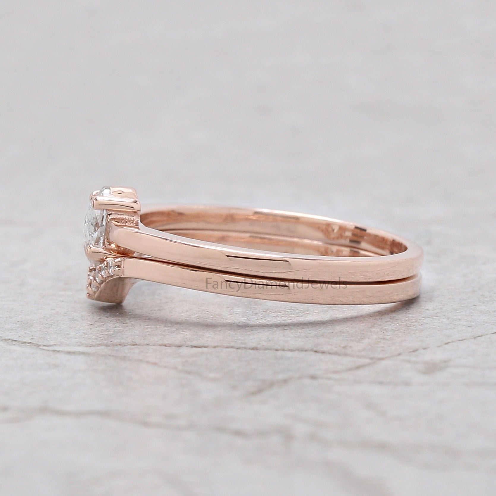 Oval salt and pepper Diamond Ring, Salt and pepper Oval Diamond Engagement Ring, Oval Diamond Ring, Oval Ring, Oval Bridal Ring Set, KD1142