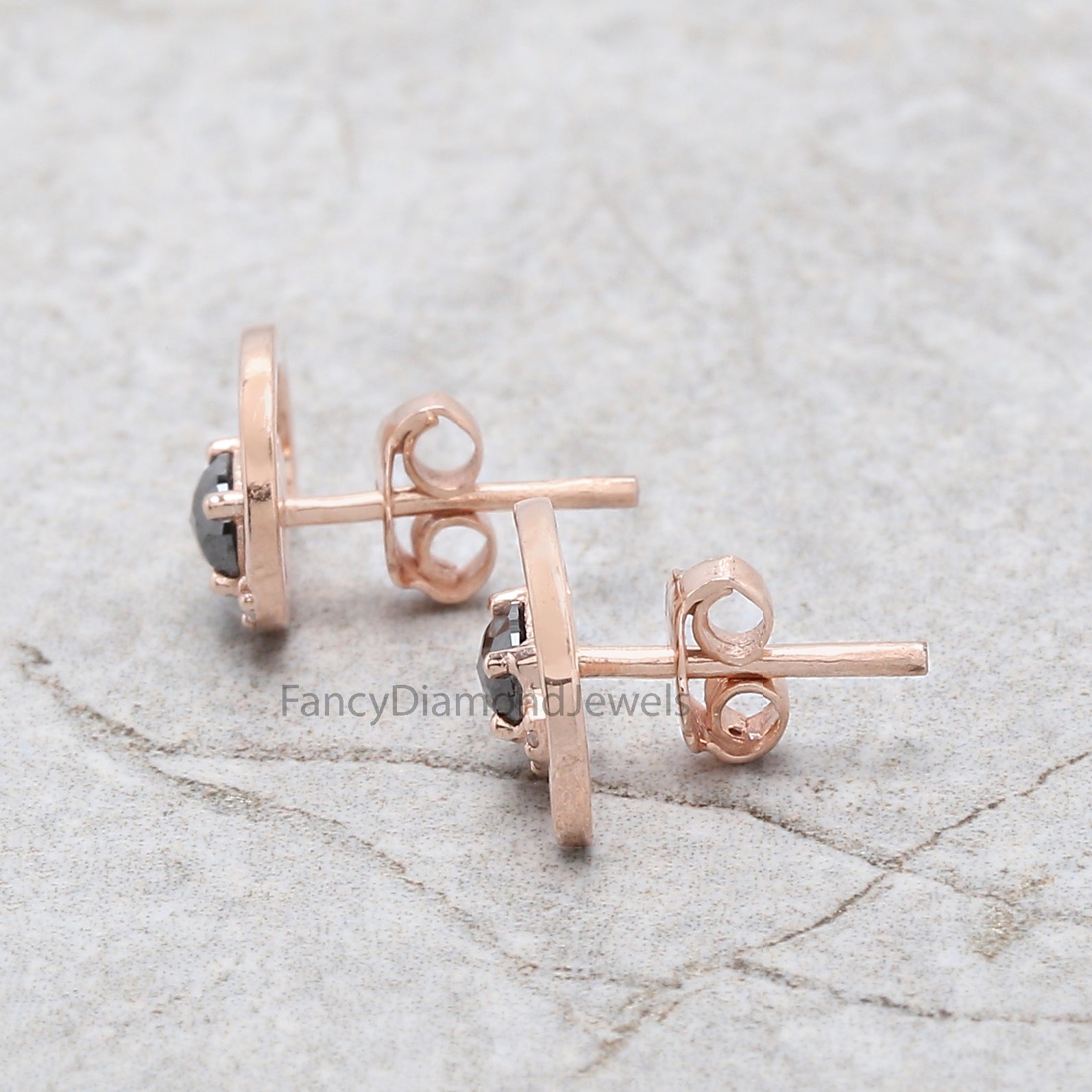 Oval Salt And Pepper Diamond Earring, Oval Shape Earring, Prong Earring, Engagement Earring, Earlobe Earrings, Earrings Jewelry KDN2293