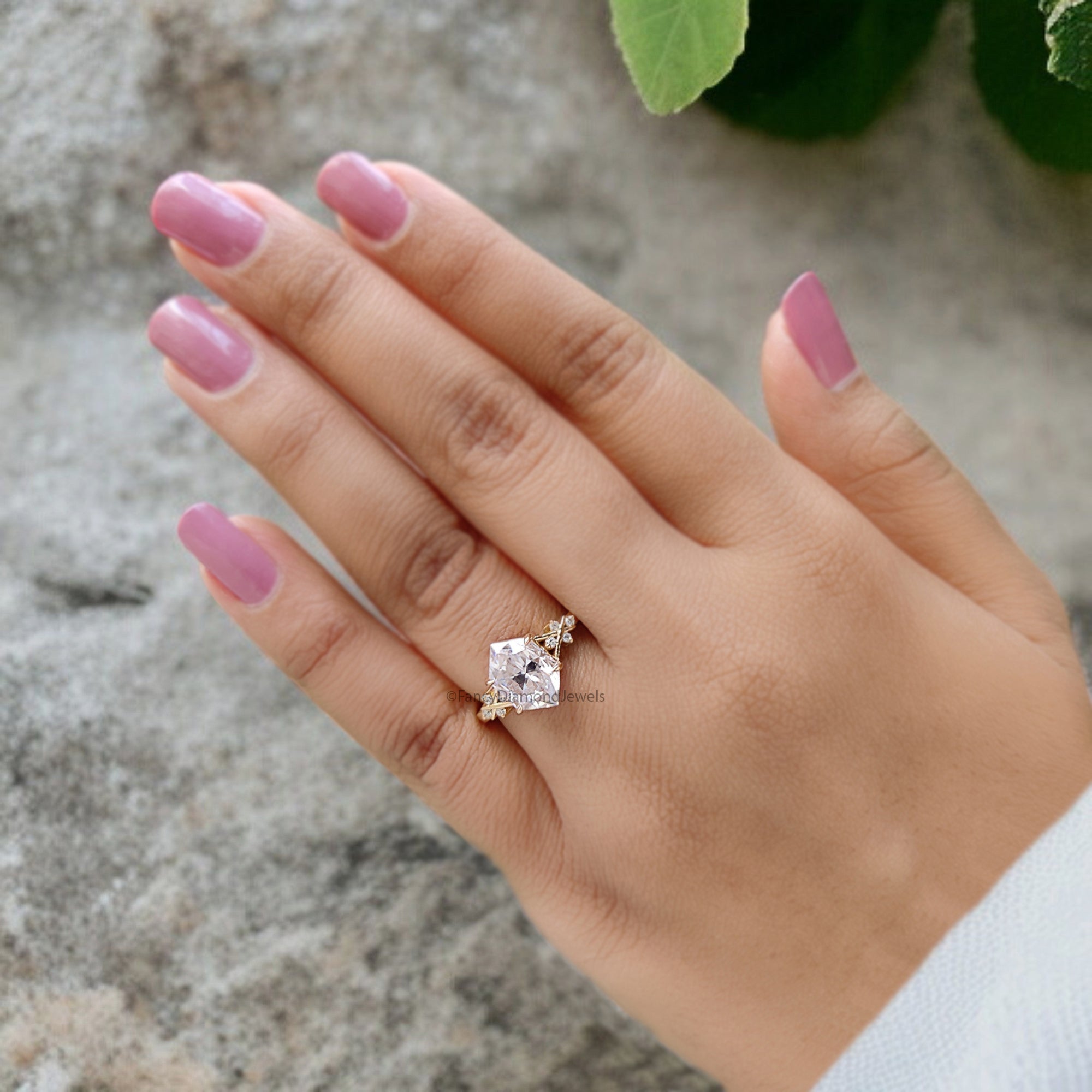 2.35 CT Hexagon Brilliant Cut Moissanite Engagement Ring Prong Setting Ring Wedding Ring Bridal Promise Ring For Women Gift For Her FD336