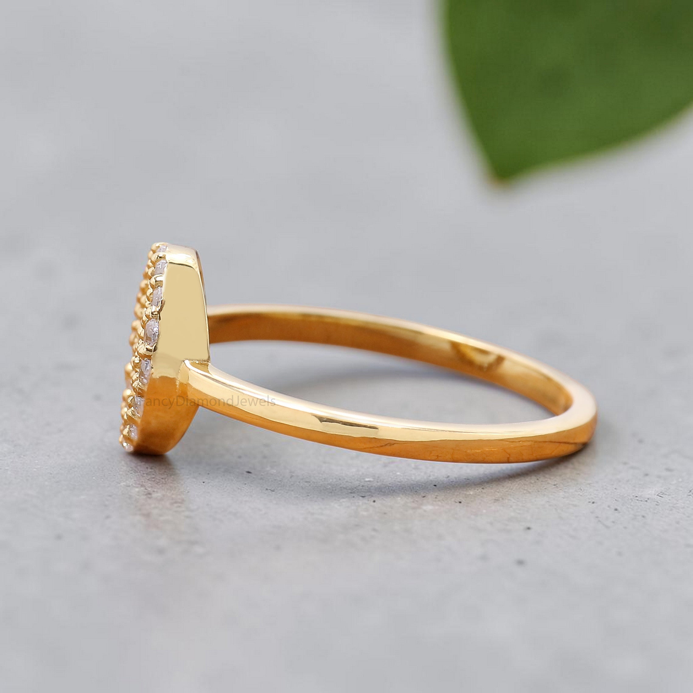 Minimalist Diamond Ring, Smile Face Round Diamond Pave Ring, Daily Wear Rings, Lab Diamond Ring, Smiley Face Ring, Gift For Daughter FD567