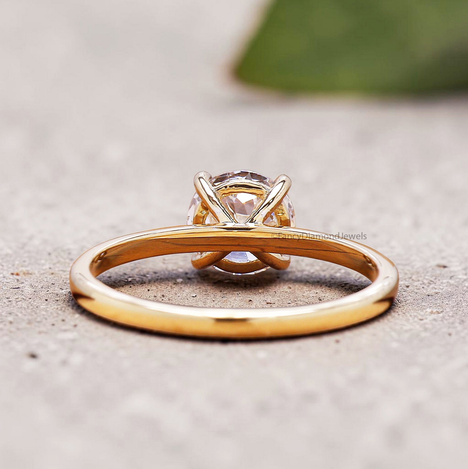 Old European Cut Diamond Engagement Ring, Vintage Style Lab Grown Round Diamond Solitaire Ring, Anniversary Gift Ring, Gift for Her FD561