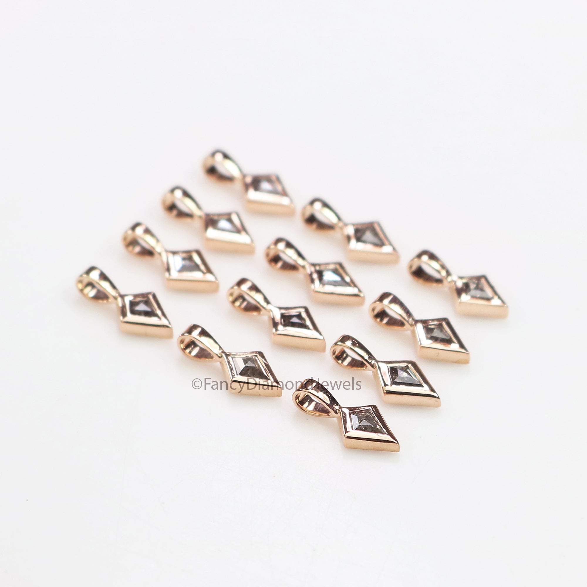 Kite Salt And Pepper Diamond Pendant, Unique Diamond Pendant, Salt And Pepper Diamond Pendant, No Chain Including Only Pendant KD1088