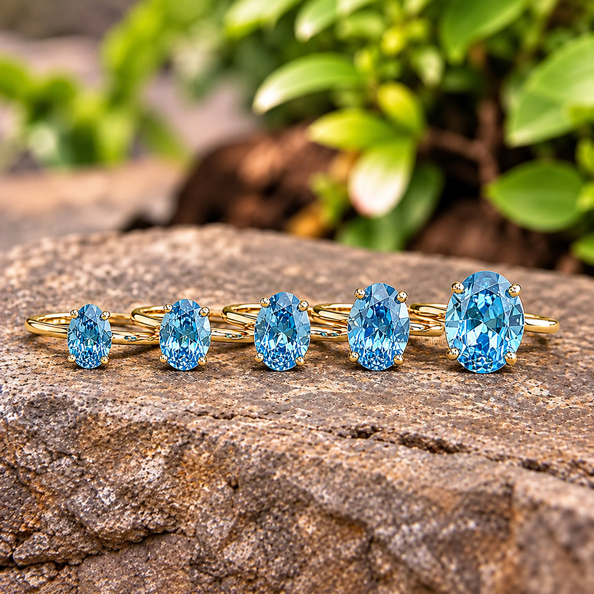 Oval Blue Aquamarine stone engagement ring 12mm 10mm 9mm 8mm 7mm ring silver simulant Ring Solitaire ring Diamond ring Gift for her FD346